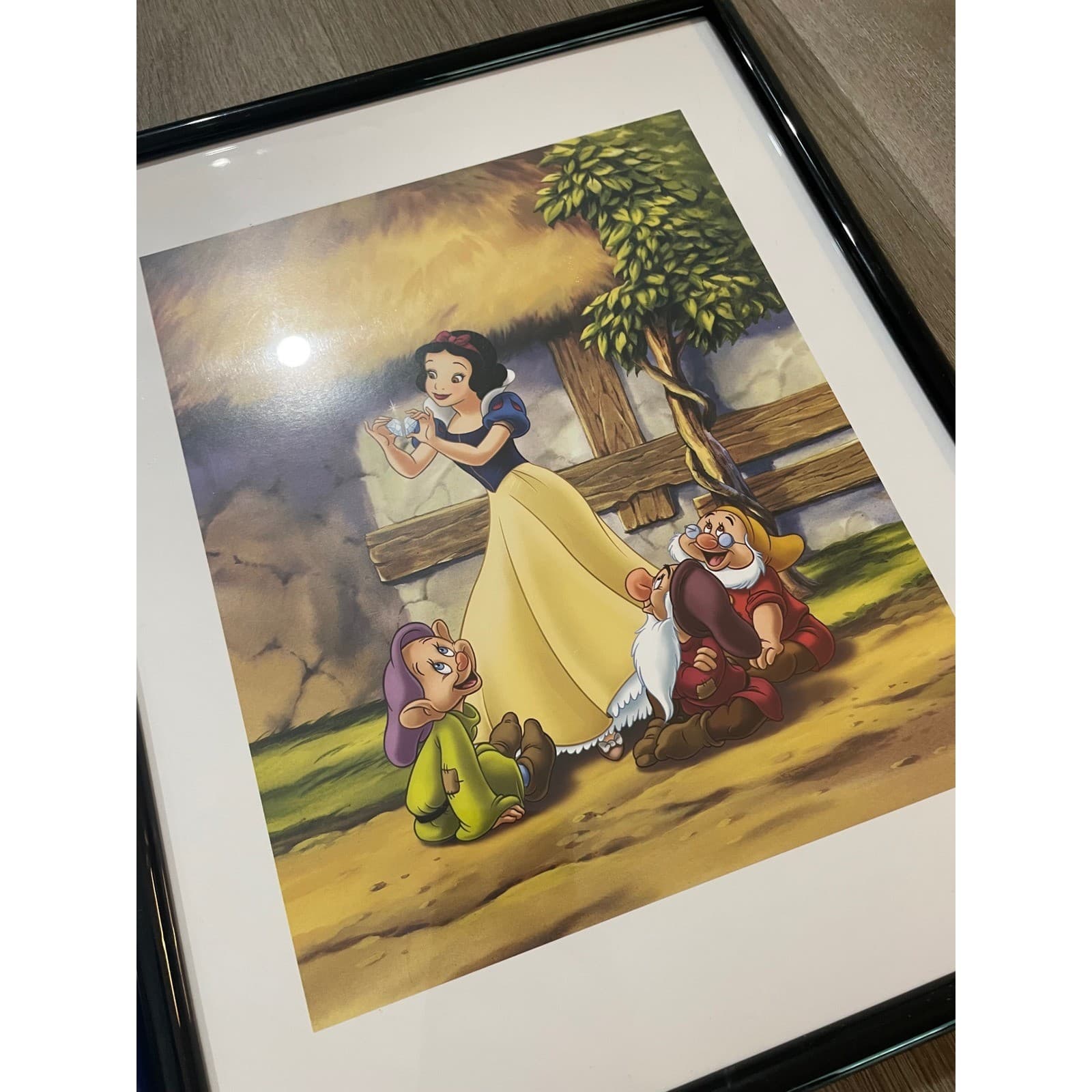 Disney Snow White Seven Dwarfs Framed Art Prints Set of 2 Vintage - Thumbnail 6