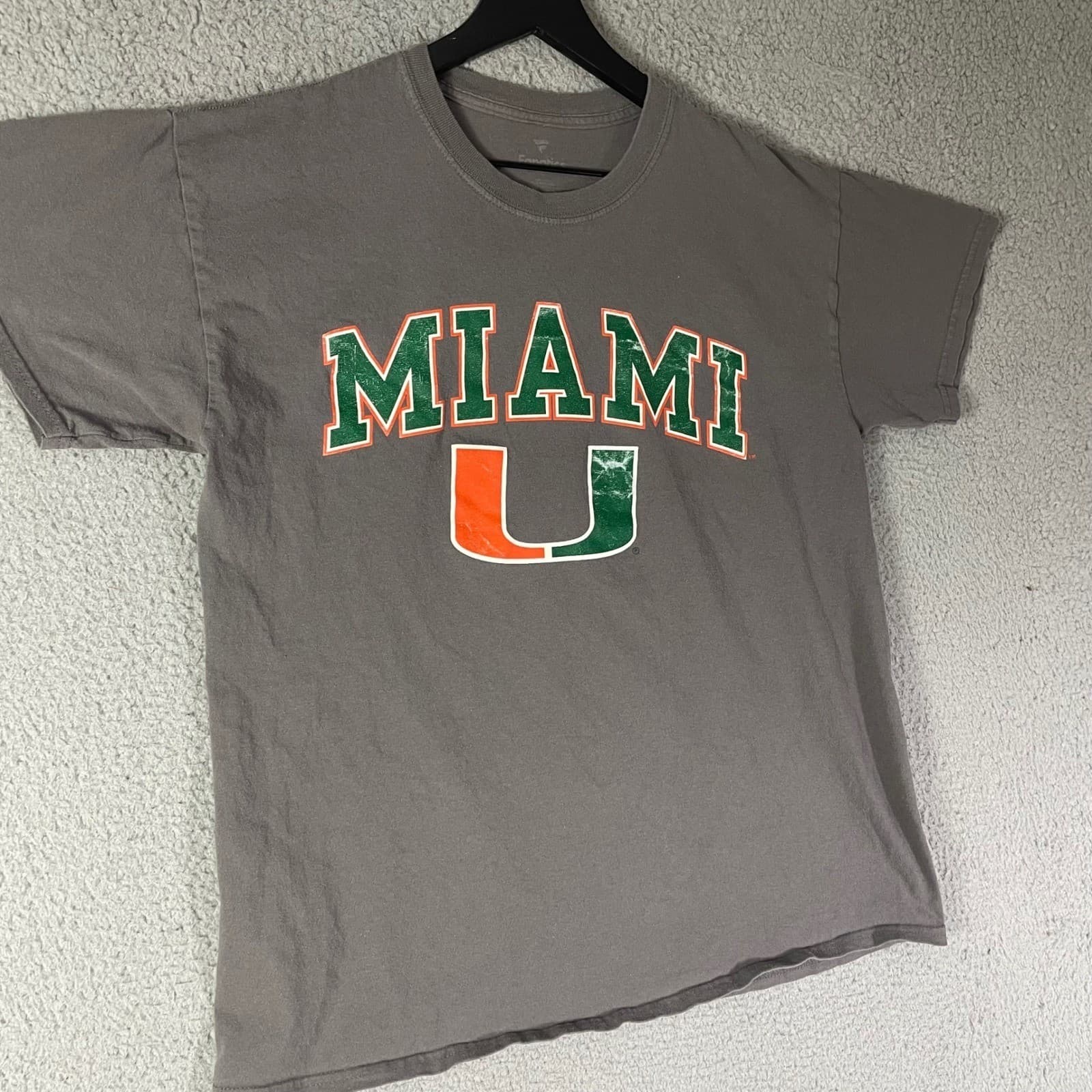 Fanatics Miami Hurricanes NCAA College Football T Shirt Men's Large Grey - Thumbnail 7