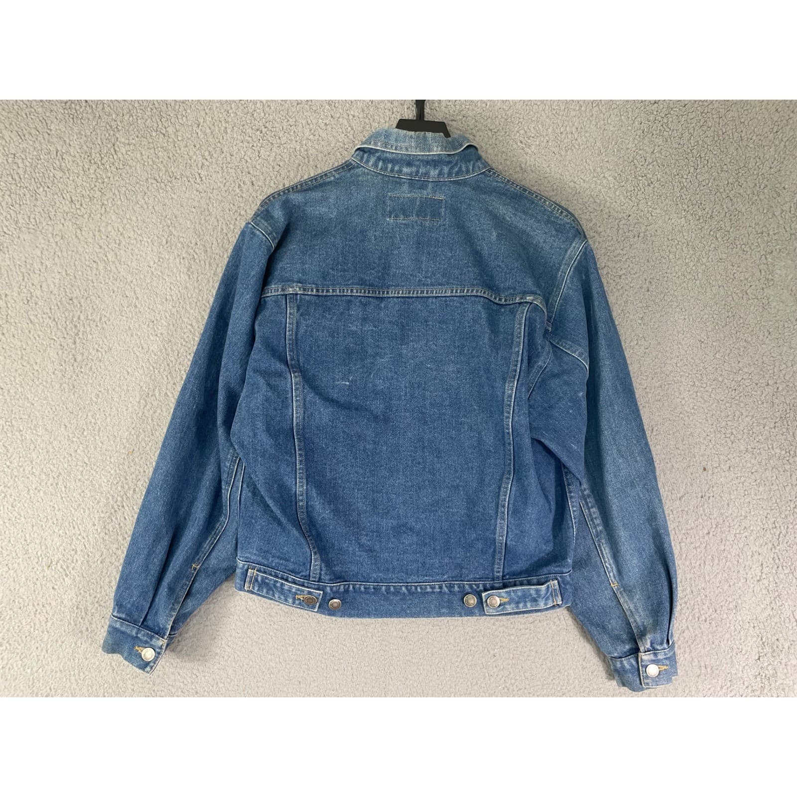 Wrangler Hero Womens Small Blue Denim Jacket Vintage 90s Trucker Coat Vintage - Thumbnail 6