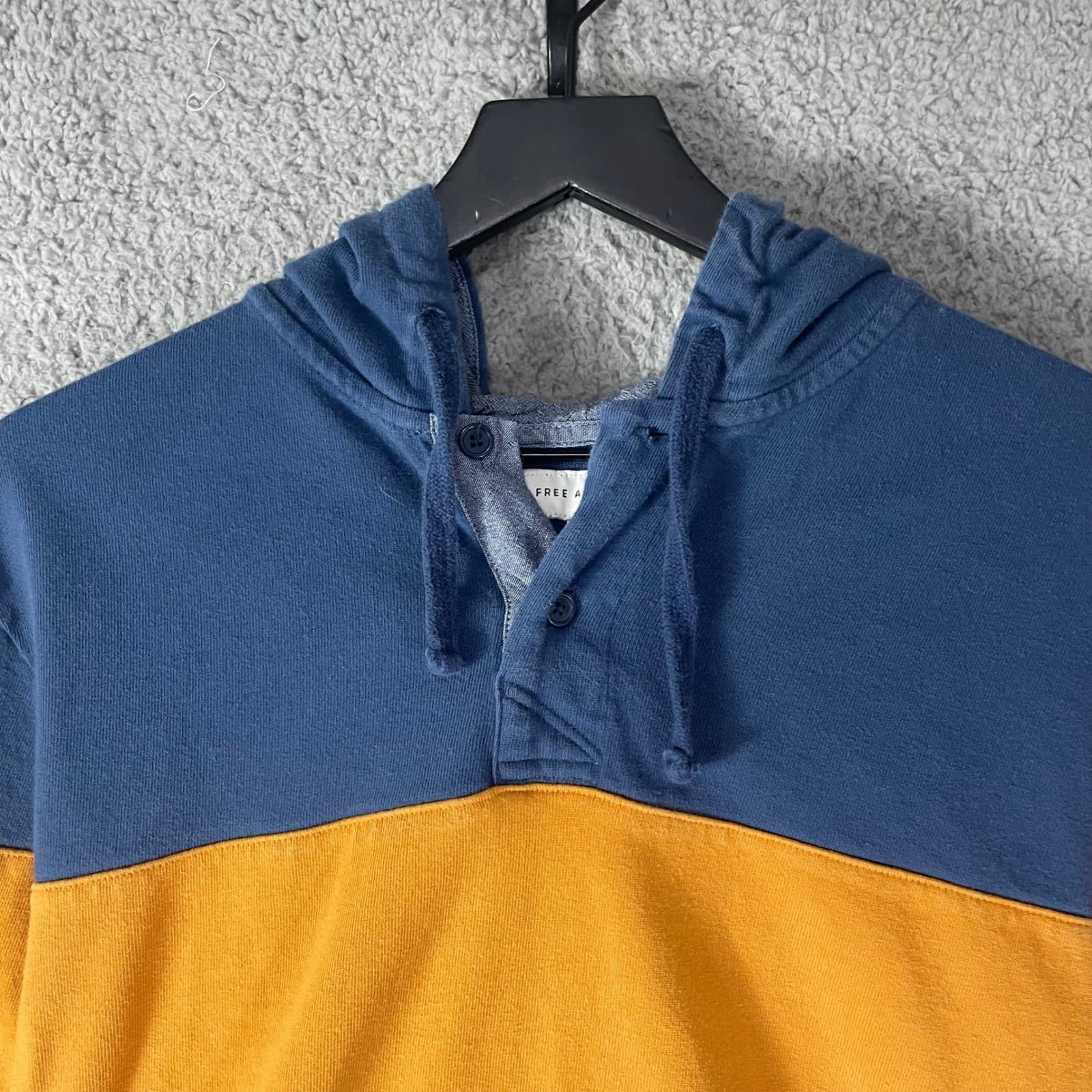 Free Assembly Men's Blue Orange Stripe Pullover Hoodie Sweatshirt Medium - Thumbnail 8