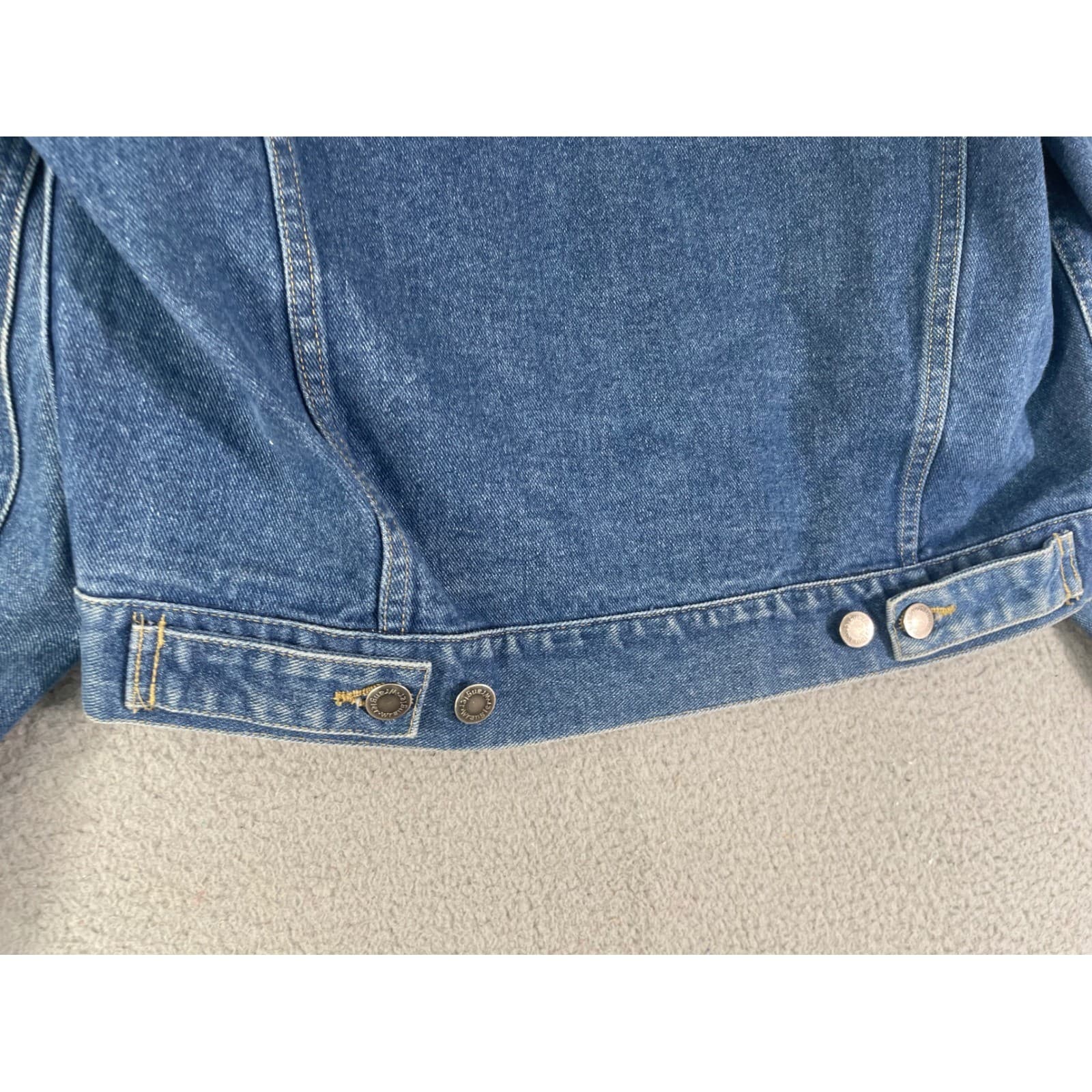 Wrangler Hero Womens Small Blue Denim Jacket Vintage 90s Trucker Coat Vintage - Thumbnail 11