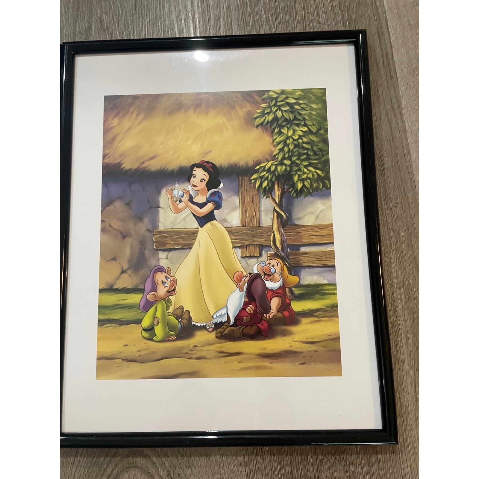 Disney Snow White Seven Dwarfs Framed Art Prints Set of 2 Vintage - Thumbnail 4