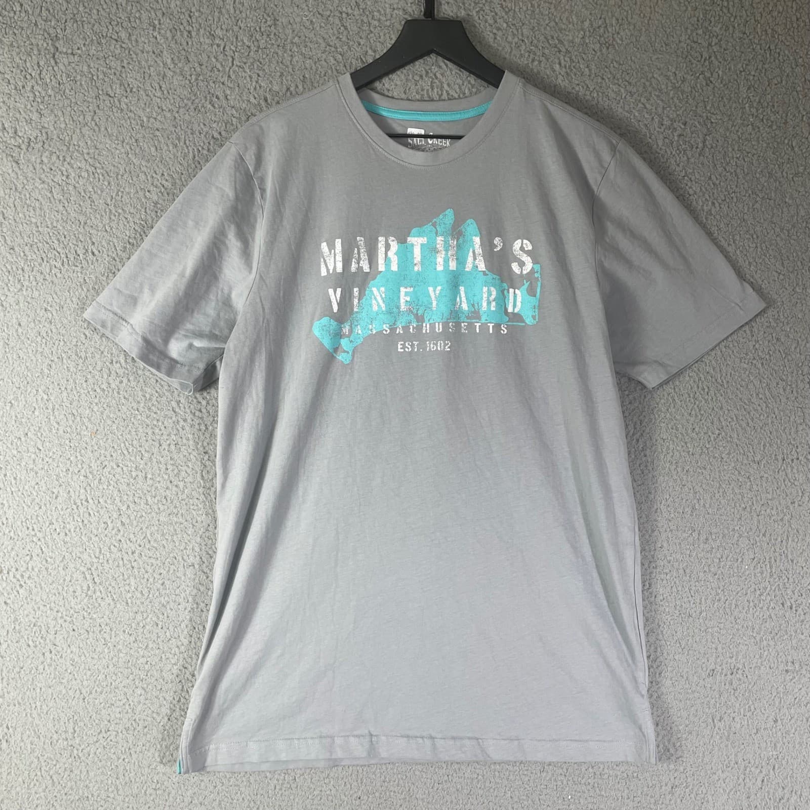 Salt Creek Martha's Vineyard Massachusetts Est 1602 Graphic T Shirt Mens Large - Thumbnail 4