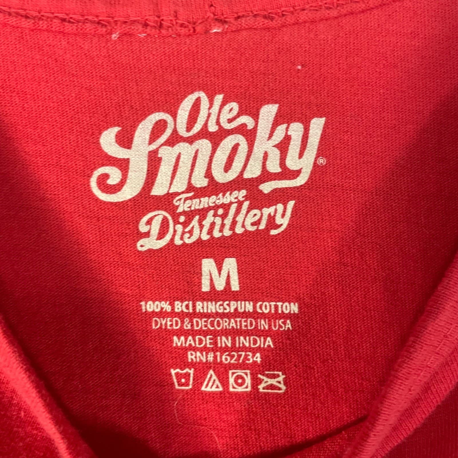 Ole Smoky Moonshine Women Red Crop Tank Top Tennessee Distillery Graphic Medium - Thumbnail 4