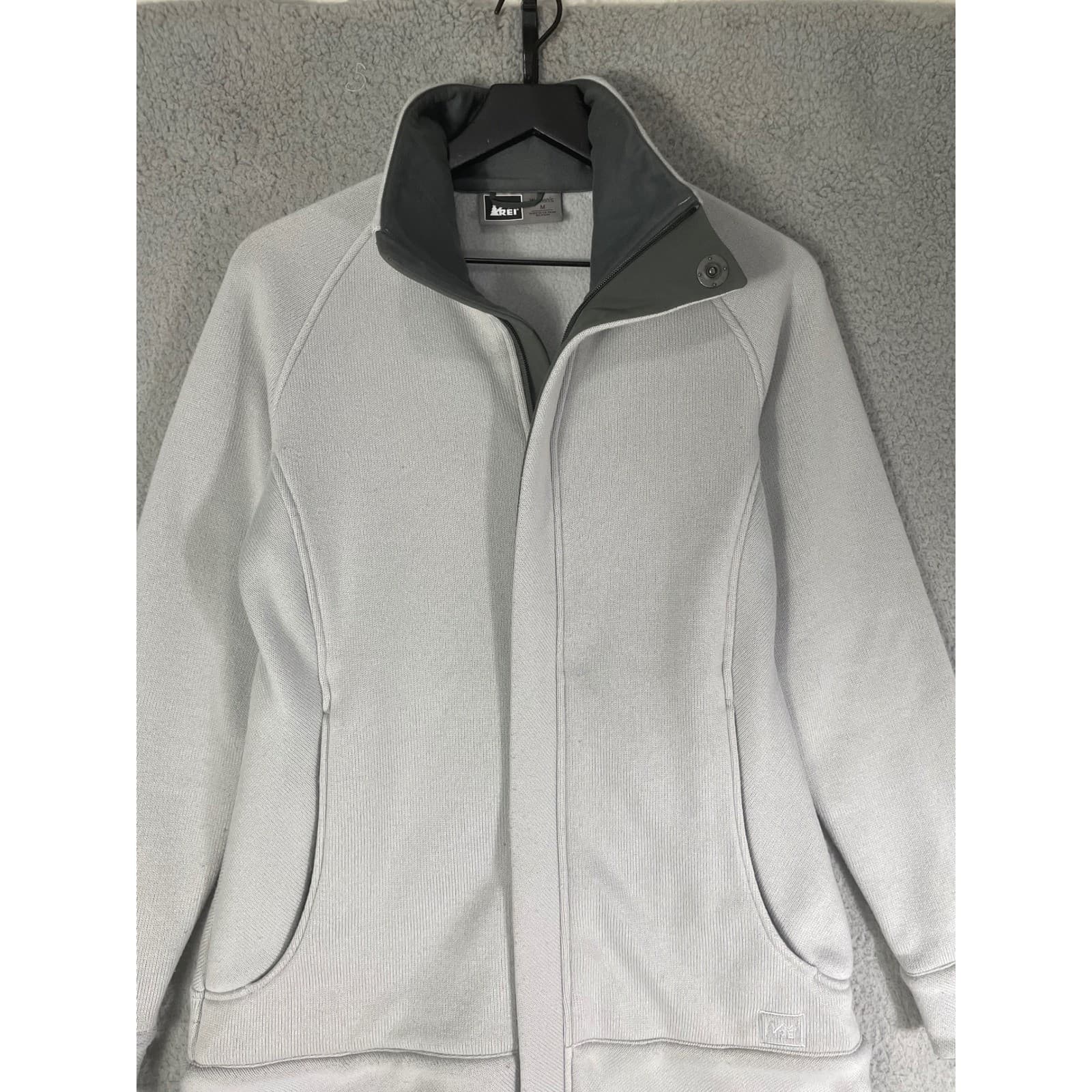 REI Co-op Womens Full Zip Sweater Fleece Jacket Grey Size Medium Outdoor - Thumbnail 7