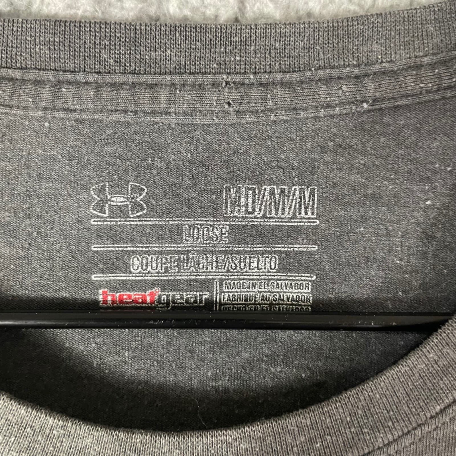 Under Armour HeatGear Men's Gray T-Shirt American Flag Logo Size Medium - Thumbnail 4