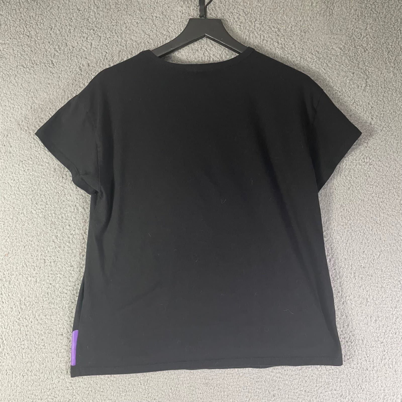 Feeling Proud Womens Rainbow Heart Graphic T-Shirt Black Medium - Thumbnail 6