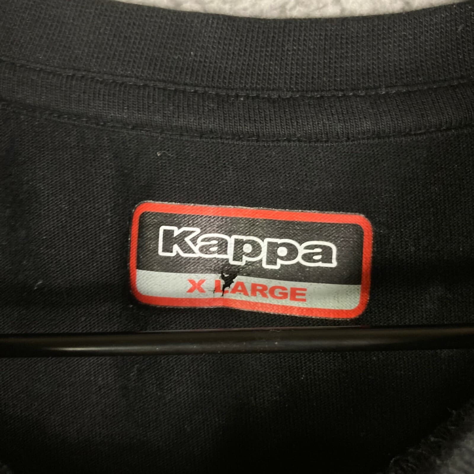 Kappa T-Shirt Mens XL Black Short Sleeve Crew Neck Sport Your Respect Logo Tee - Thumbnail 5