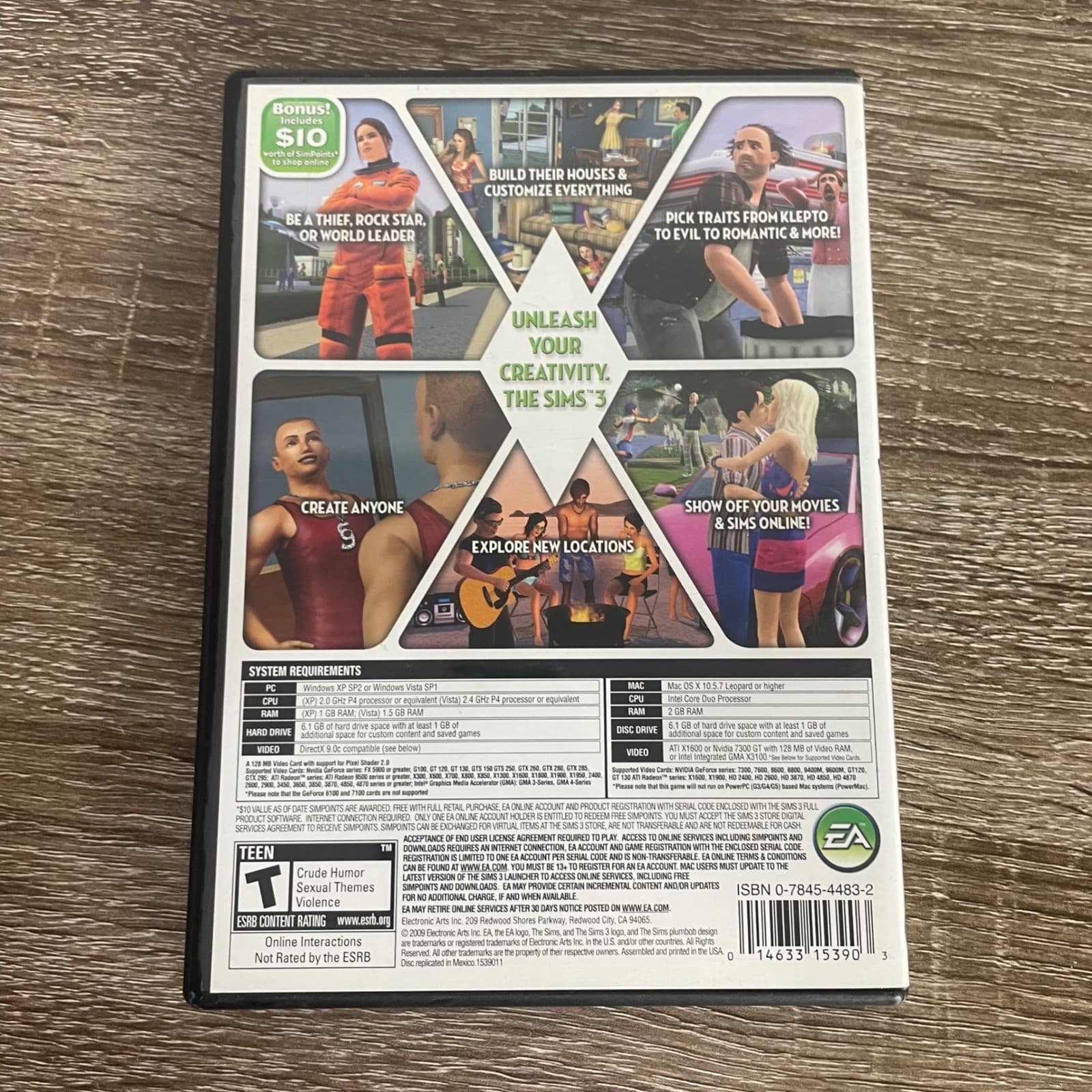 The Sims 3 PC Mac DVD ROM Game EA 2009 Disc Case Manual Tested Life Simulation - Thumbnail 3