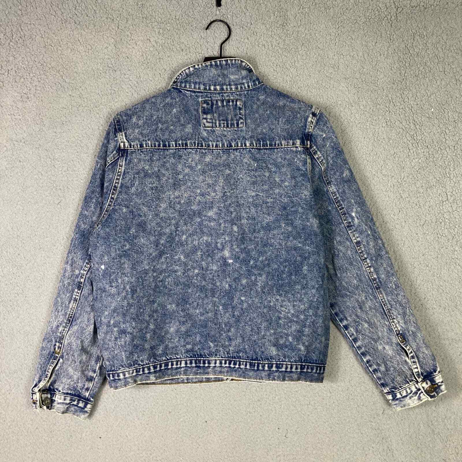 Acid Wash Denim Jacket Womens XL Cropped Blue Jean The Style Between Us - Thumbnail 4