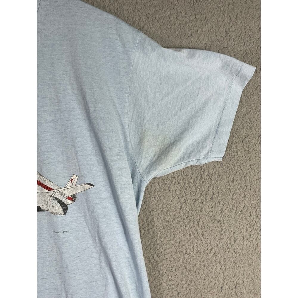 Funny Airplane Crash Blimp T Shirt XL Single Stitch Vintage Screen Stars Best - Thumbnail 8