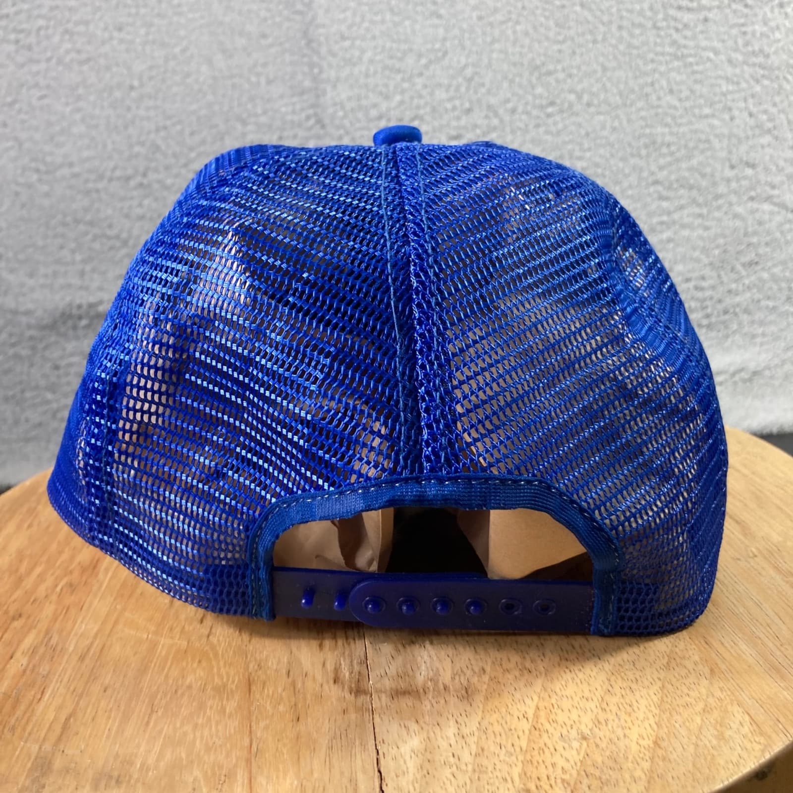 Vintage EPCOT Center Snapback Trucker Hat Blue 90s Made USA Theme Park Cap - Thumbnail 6