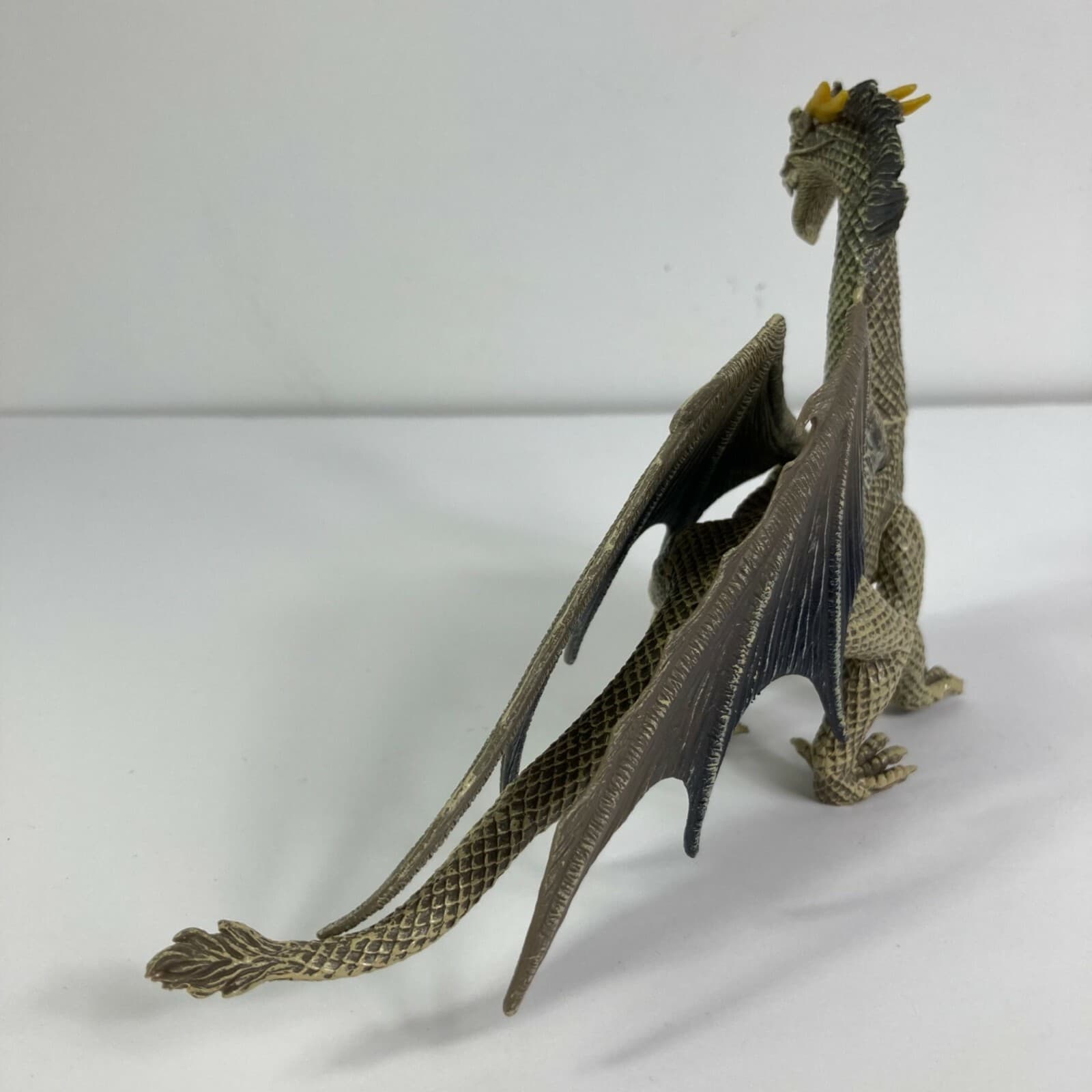 Kid Galaxy Poseable Dragon Action Figure Grey Gold Winged Toy 4.5" Used - Thumbnail 7