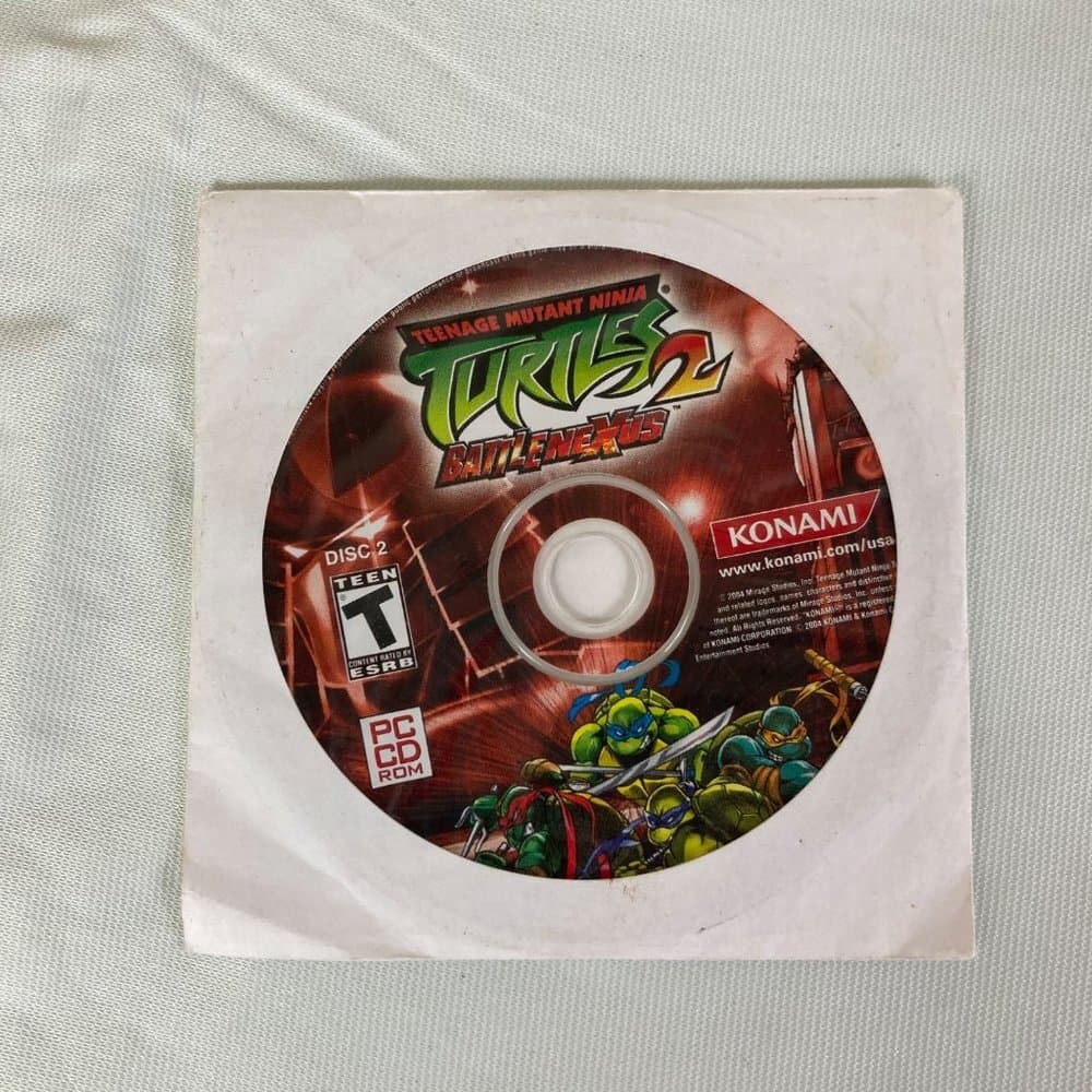 TMNT 2 Battle Nexus PC Game 2004 Teenage Mutant Ninja Turtles Disc 2 Only Loose - Thumbnail 6