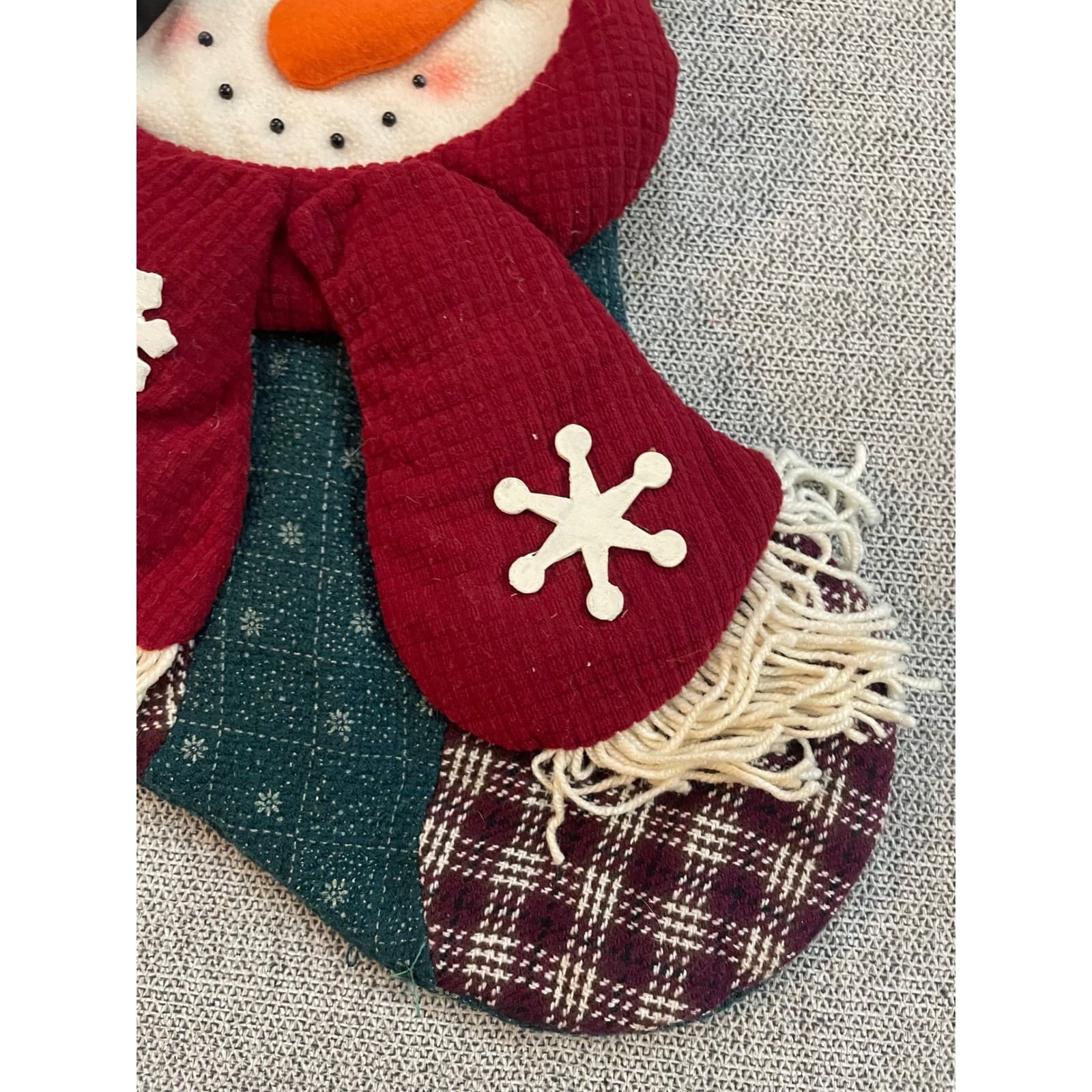 Cute Snowman Christmas Stocking Ornament Hanging Decor Holiday Home Vintage - Thumbnail 4