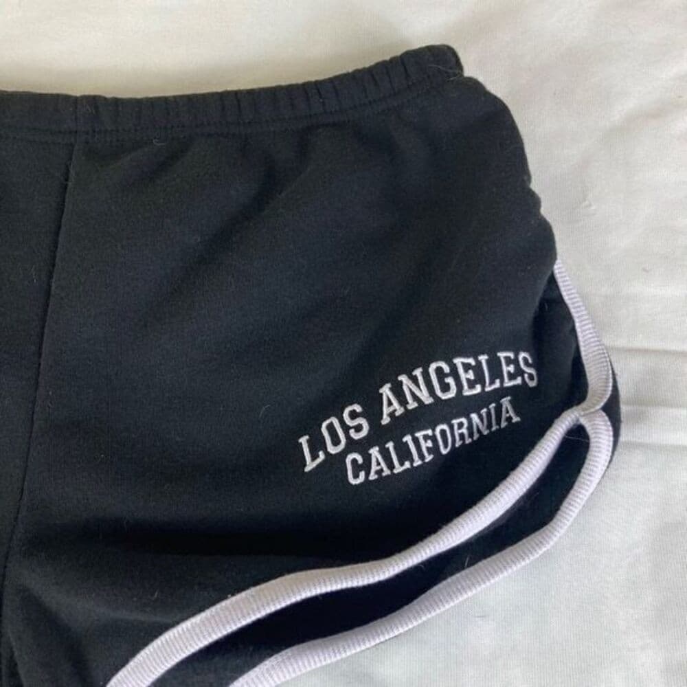 LA Cali Vibes Black Shorts Womens Graphic Lounge Size XL Casual Los Angeles Logo - Thumbnail 5