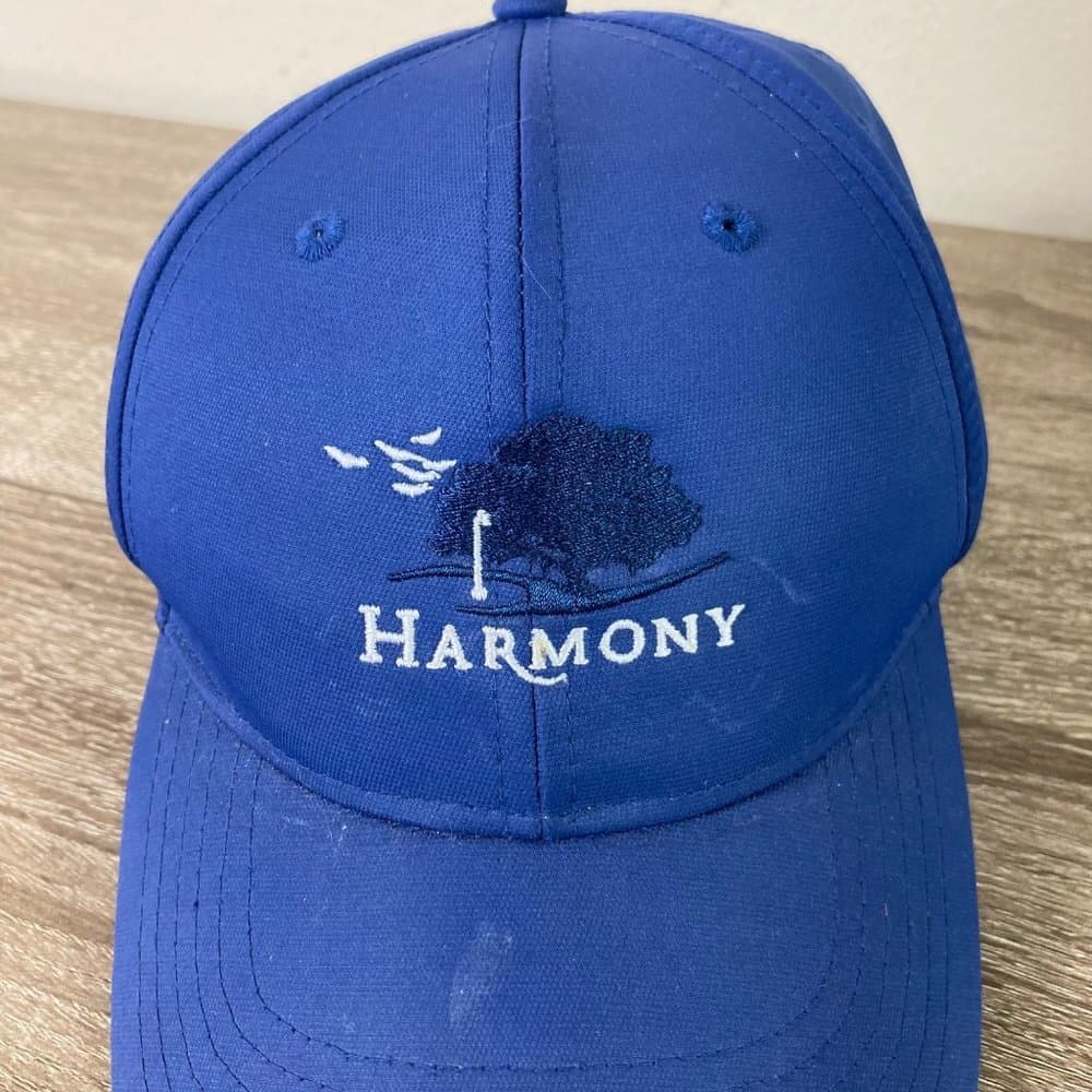 Ahead Performance Golf Hat Mid Fit Blue Harmony Golf Preserve Florida Cap OSFM - Thumbnail 2