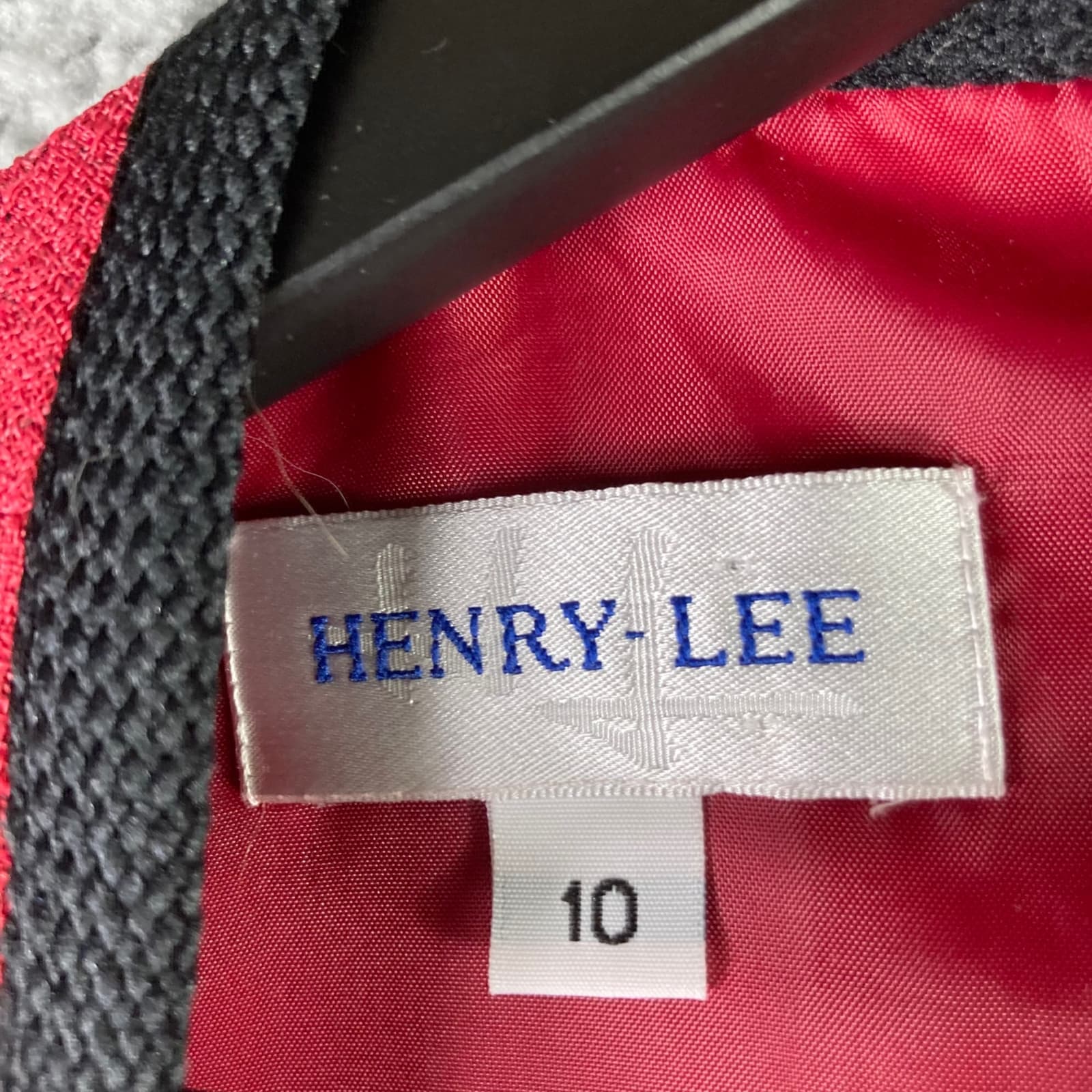 Vintage 80s Henry Lee Red Shirt Dress Womens Size 10 Short Sleeve Retro Shift - Thumbnail 4