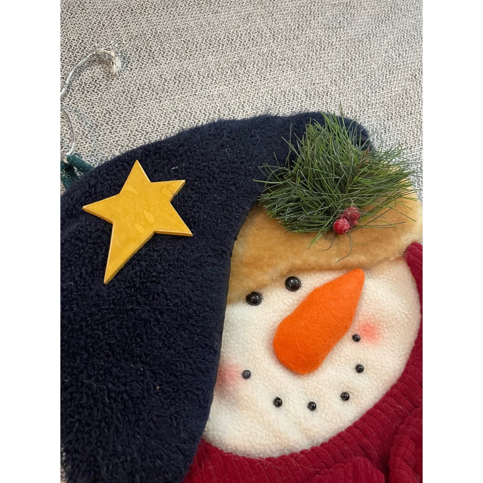 Cute Snowman Christmas Stocking Ornament Hanging Decor Holiday Home Vintage - Thumbnail 6