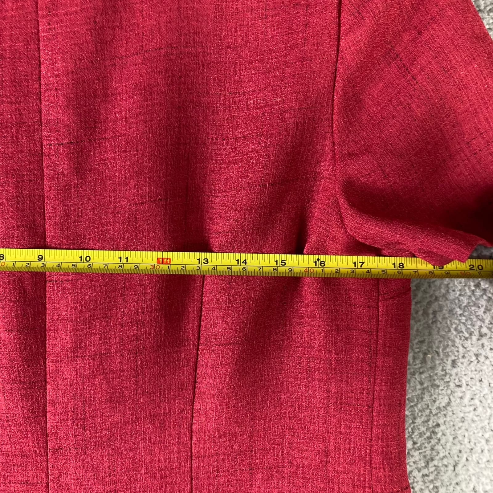 Vintage 80s Henry Lee Red Shirt Dress Womens Size 10 Short Sleeve Retro Shift - Thumbnail 9
