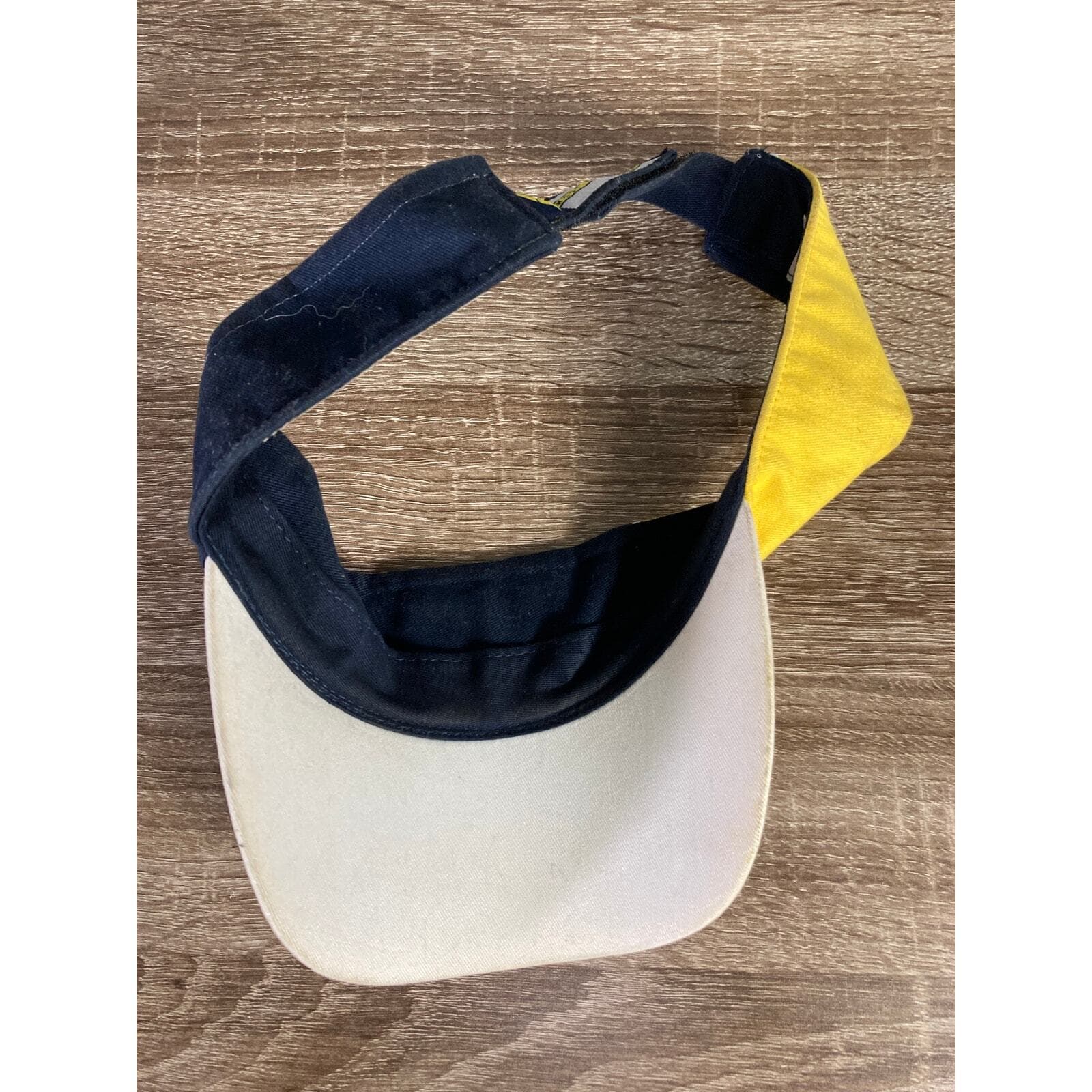 Vintage West Virginia Mountaineers Visor Hat Blue Yellow Adjustable Unisex NCAA - Thumbnail 9