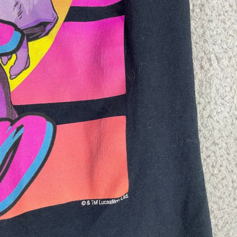Grogu Baby Yoda T Shirt Large Retro Neon Synthwave Star Wars The Child Graphic - Thumbnail 7