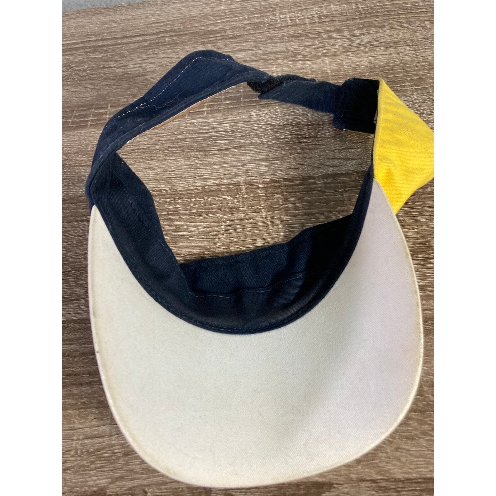 Vintage West Virginia Mountaineers Visor Hat Blue Yellow Adjustable Unisex NCAA - Thumbnail 10
