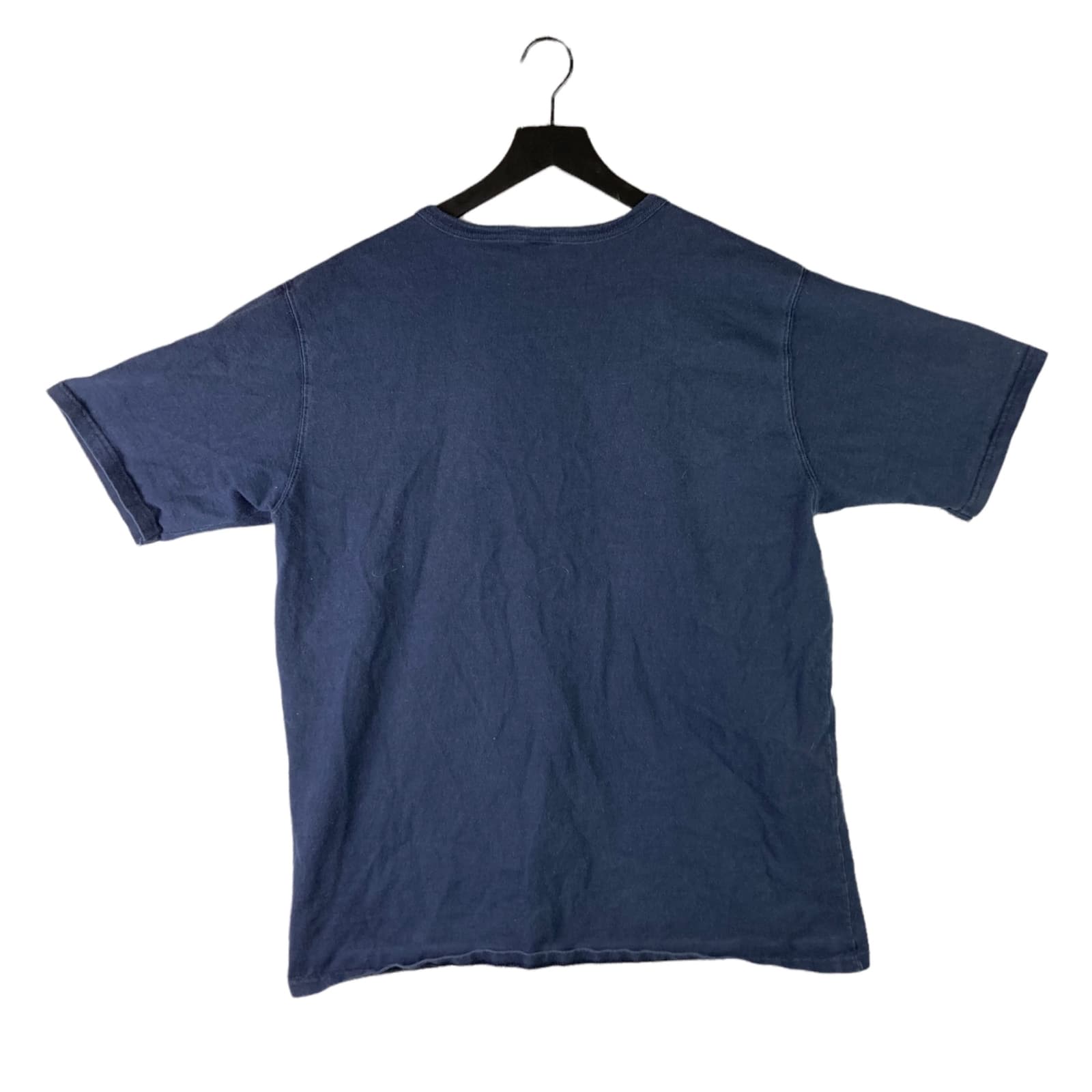 Vintage Champion Reverse Weave T-Shirt Mens XL Blue Logo Short Sleeve Tee Damage - Thumbnail 2