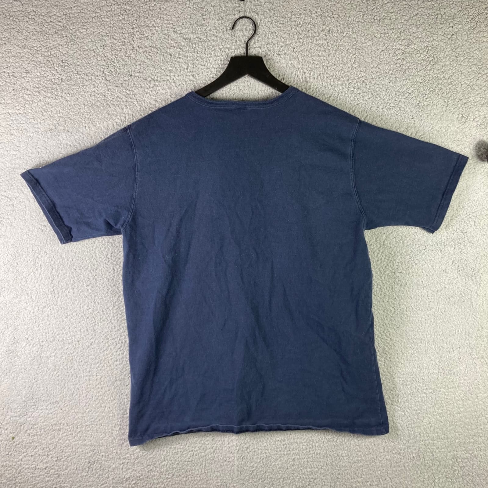 Vintage Champion Reverse Weave T-Shirt Mens XL Blue Logo Short Sleeve Tee Damage - Thumbnail 11