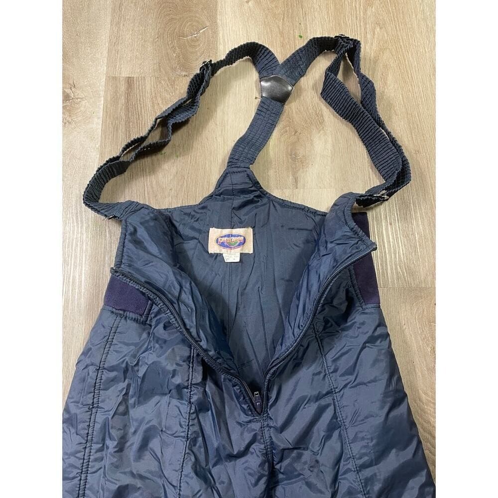 Vintage Insulated Ski Bib Overalls Women's 8 Blue Snow Pants Navy Blue Black - Thumbnail 9