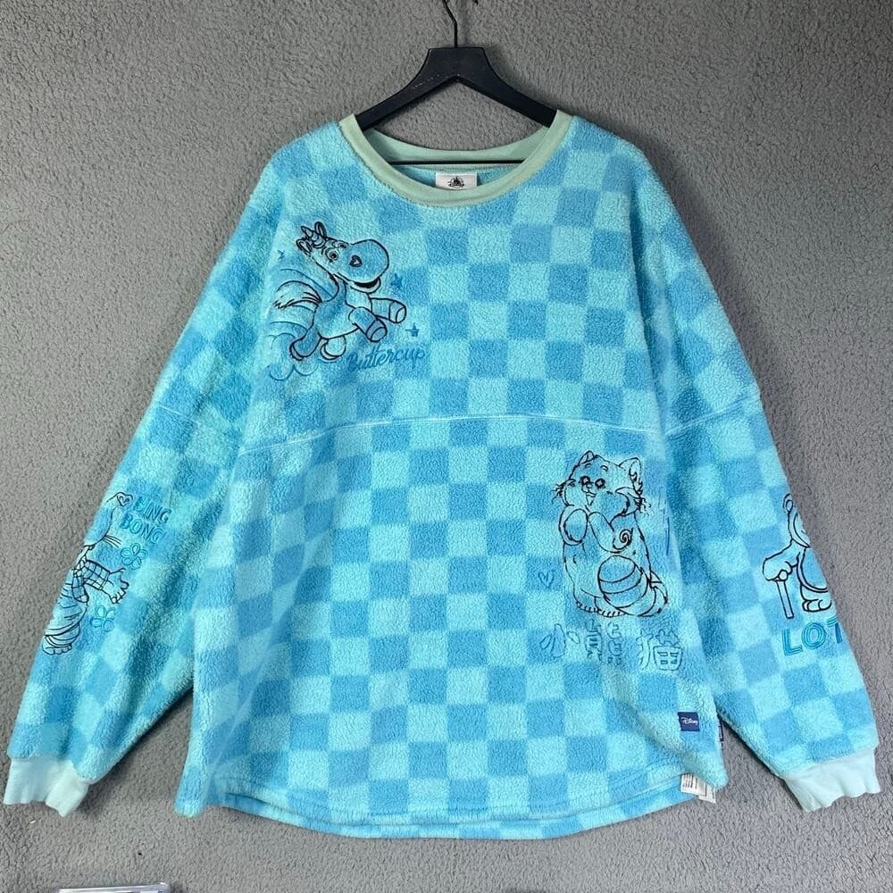 Disney Spirit Jersey XXL Toy Story Pullover Checkered Blue Ducky Bunny Parks - Thumbnail 8