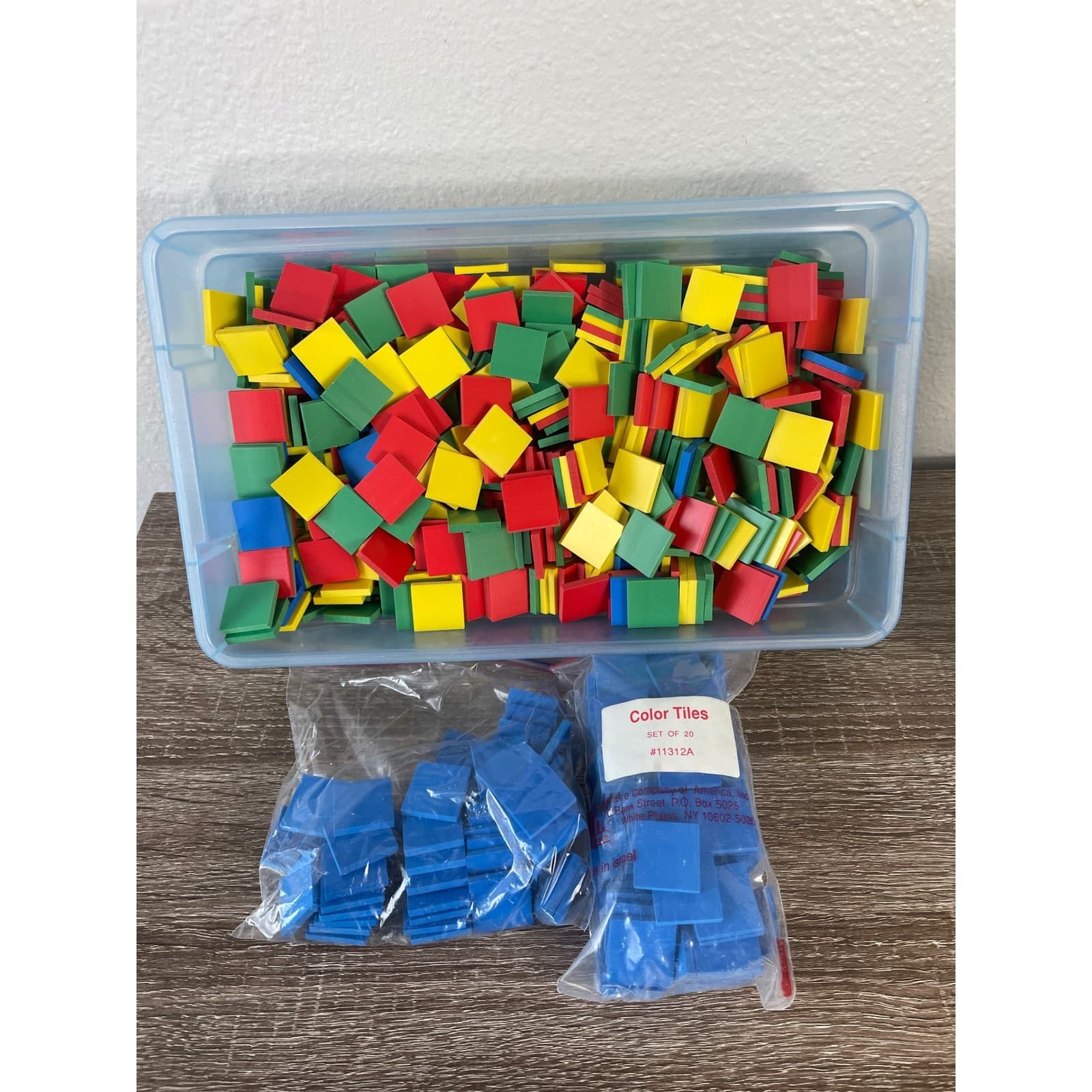 Harcourt Brace Attrilinks Math Manipulatives Kit Color Tiles Elementary Set - Thumbnail 4
