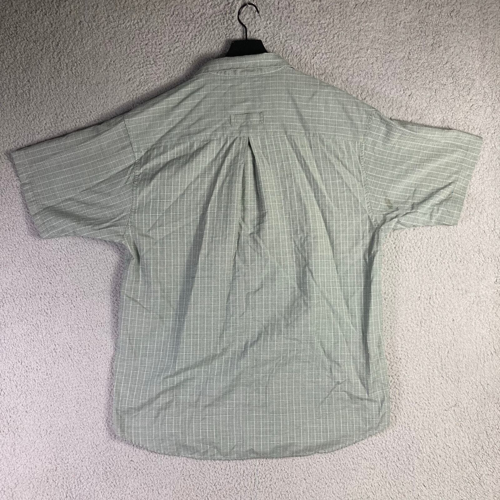 Columbia VTG Men's L Green Plaid Short Sleeve Button-Up Shirt Casual - Thumbnail 6