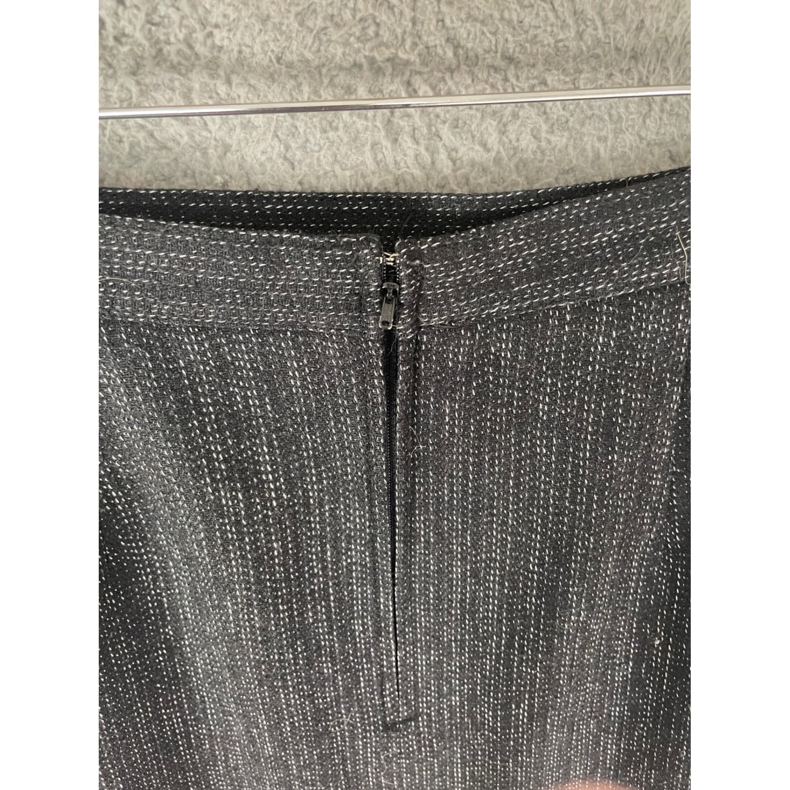 Vintage Style Dark Gray Midi Skirt Textured Career Workwear Womens 13 14 - Thumbnail 9