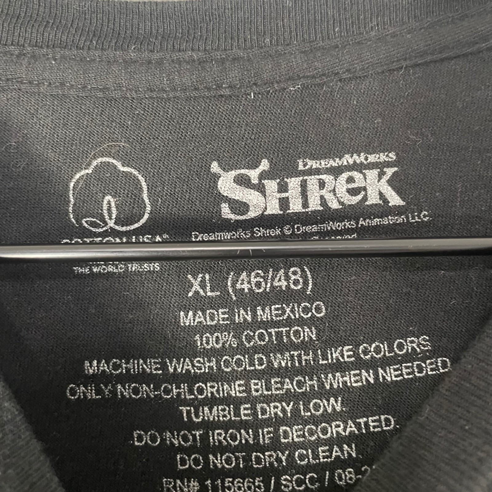 DreamWorks Shrek Donkey Graphic T-Shirt Mens XL Black Cotton Movie Tee - Thumbnail 3