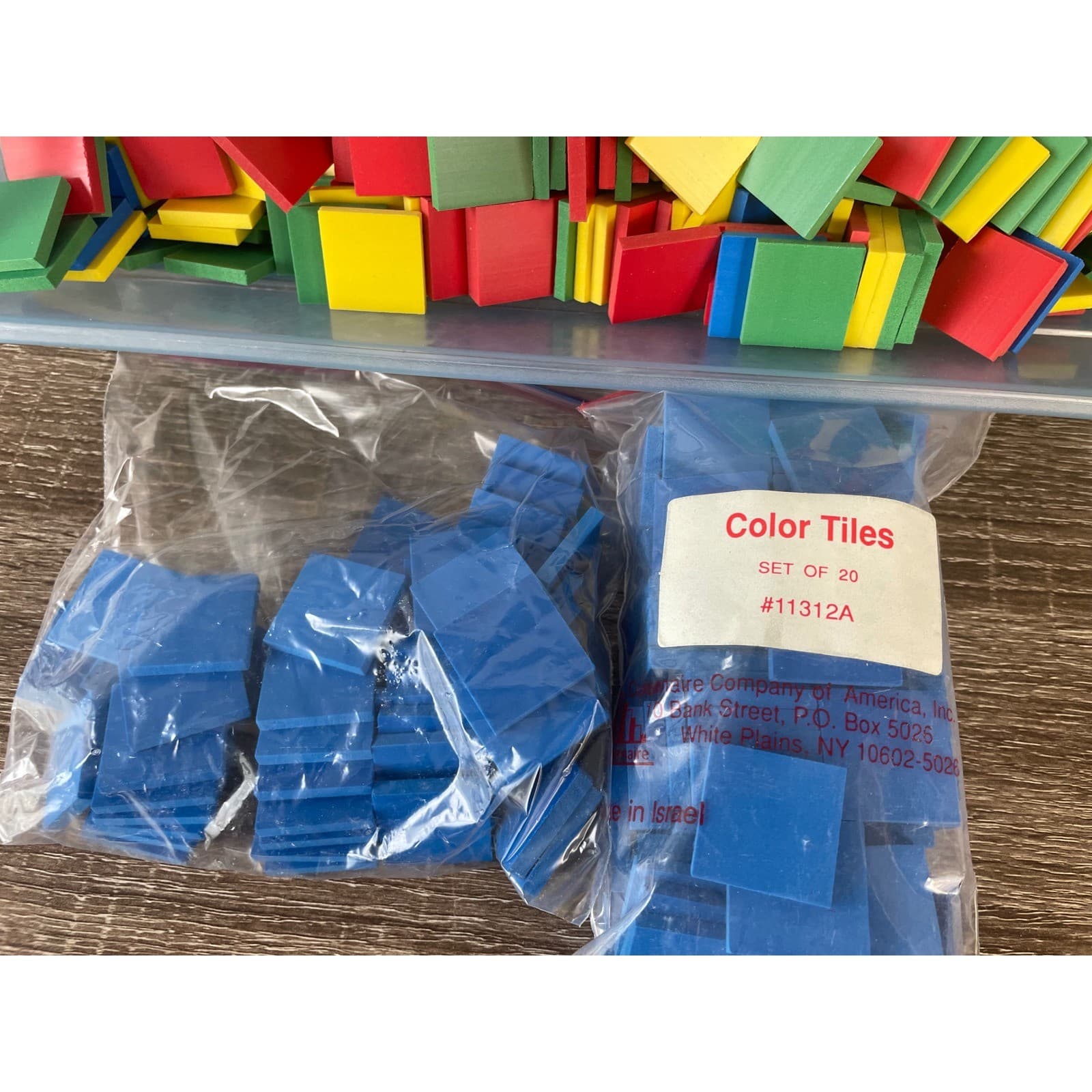 Harcourt Brace Attrilinks Math Manipulatives Kit Color Tiles Elementary Set - Thumbnail 6