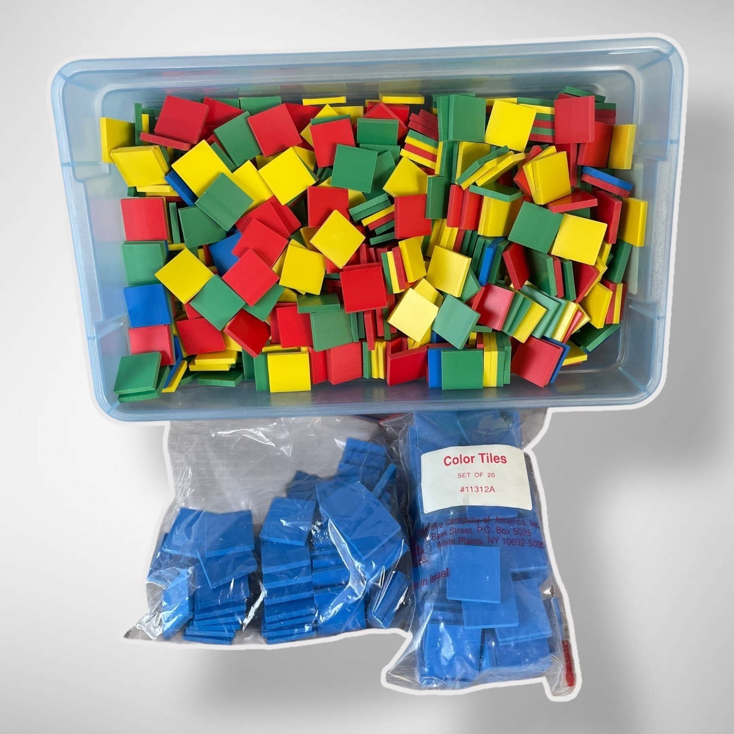 Harcourt Brace Attrilinks Math Manipulatives Kit Color Tiles Elementary Set - Thumbnail 2