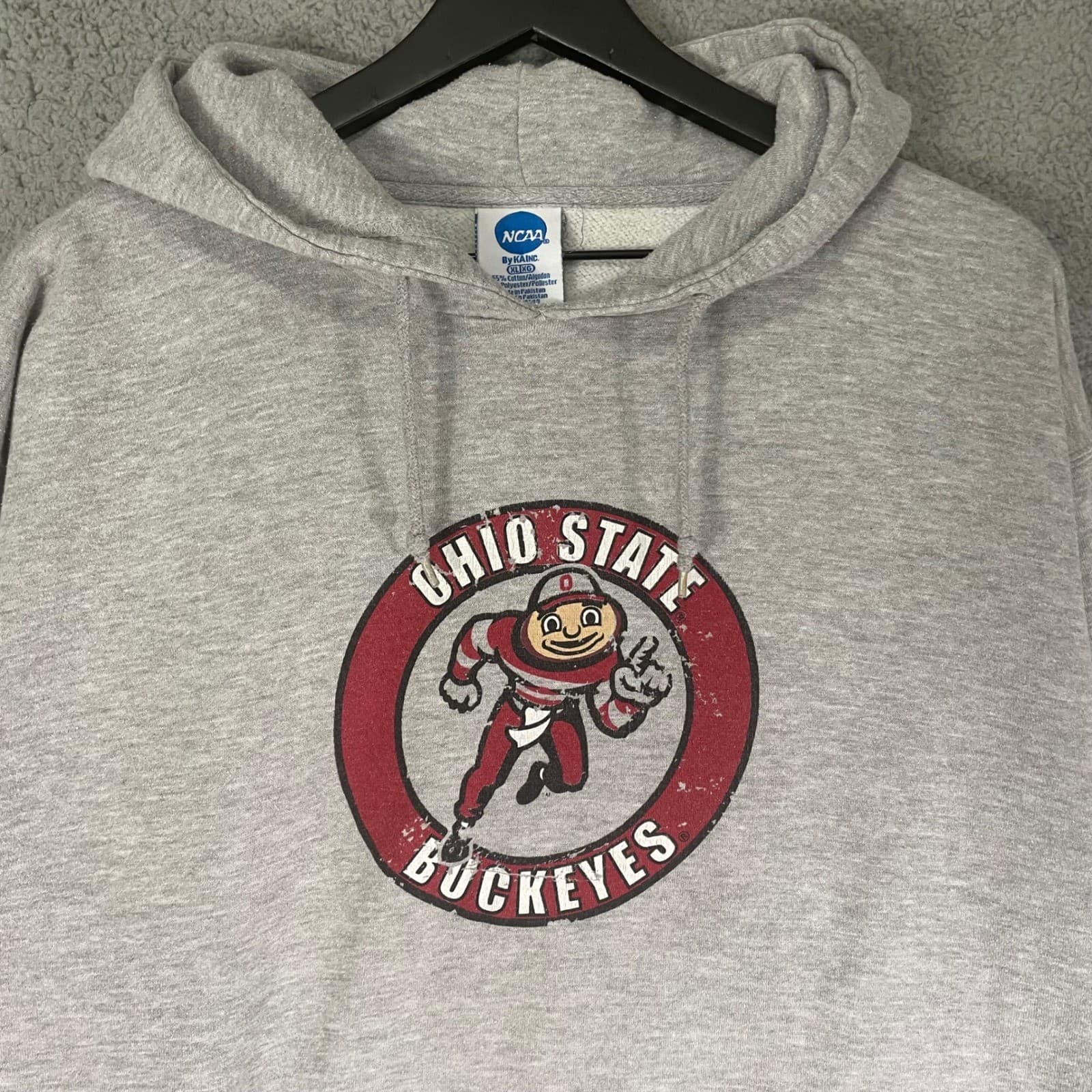 NCAA Ohio State Buckeyes Brutus Hoodie Gray Mens XL Graphic KA Inc - Thumbnail 6