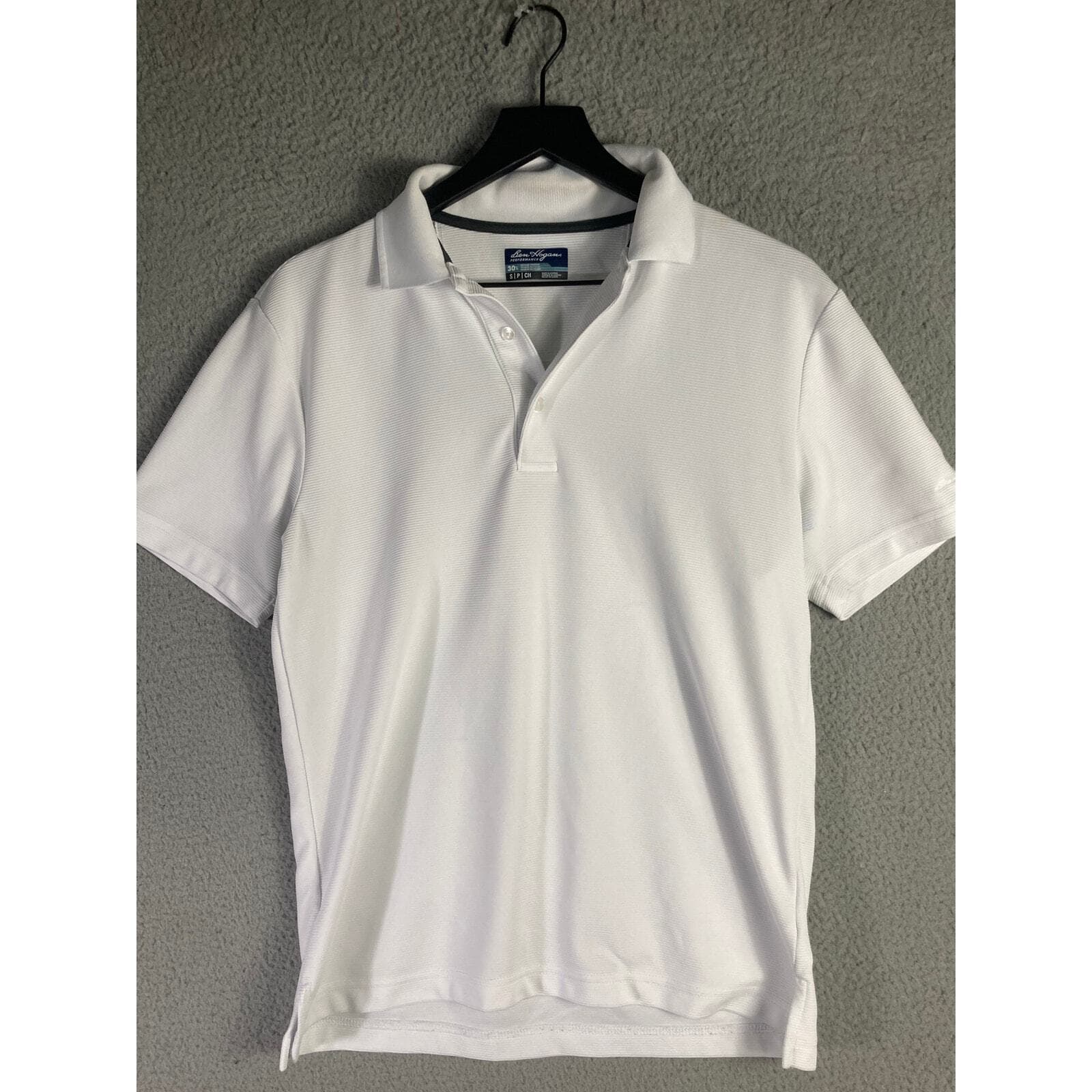 Ben Hogan Men's Polo Shirt White Short Sleeve Golf Casual Size S - Thumbnail 4