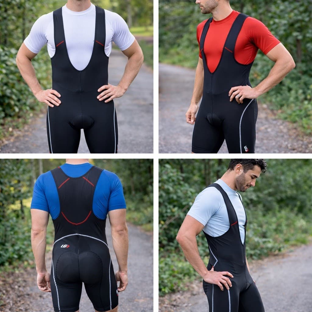 Louis Garneau Mens Full Length Cycling Bib Tights Black Padded Small Chamois - Thumbnail 2
