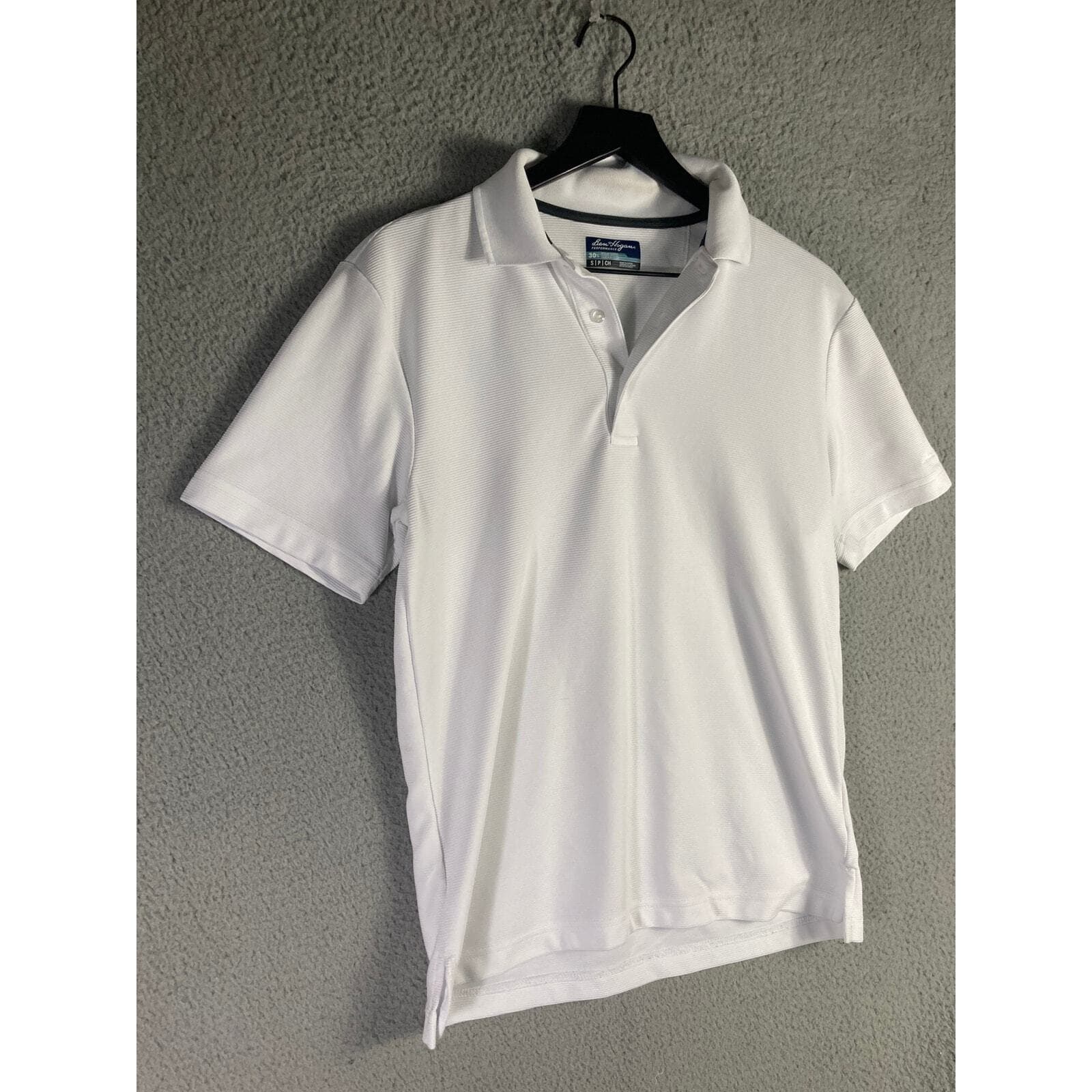 Ben Hogan Men's Polo Shirt White Short Sleeve Golf Casual Size S - Thumbnail 5