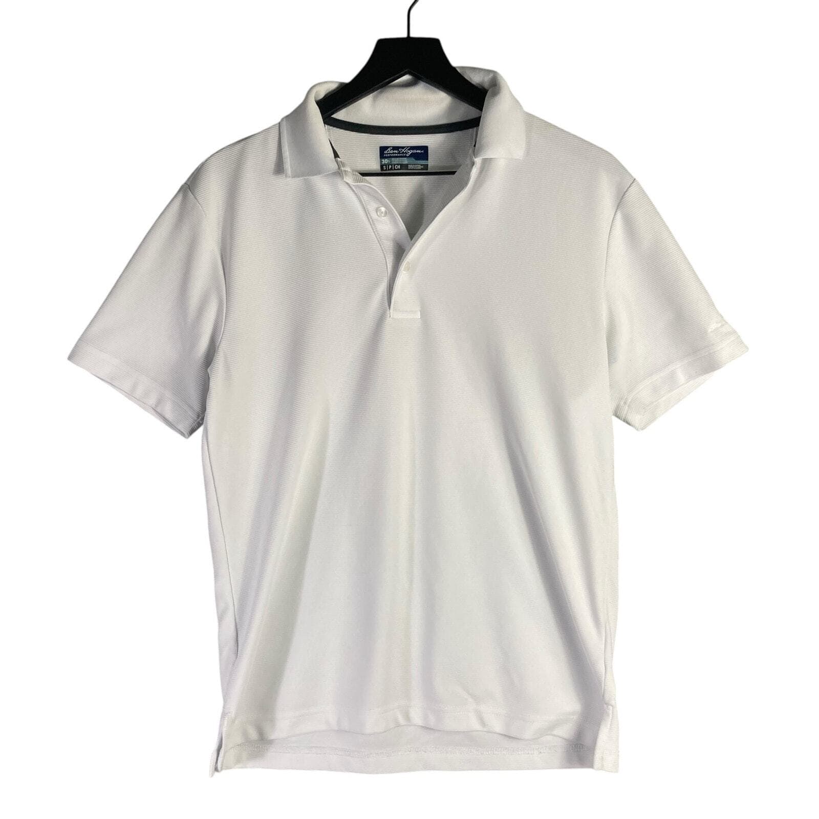 Ben Hogan Men's Polo Shirt White Short Sleeve Golf Casual Size S - Thumbnail 2