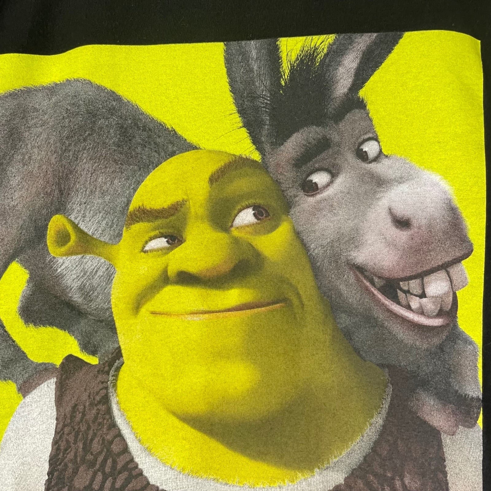 DreamWorks Shrek Donkey Graphic T-Shirt Mens XL Black Cotton Movie Tee - Thumbnail 5