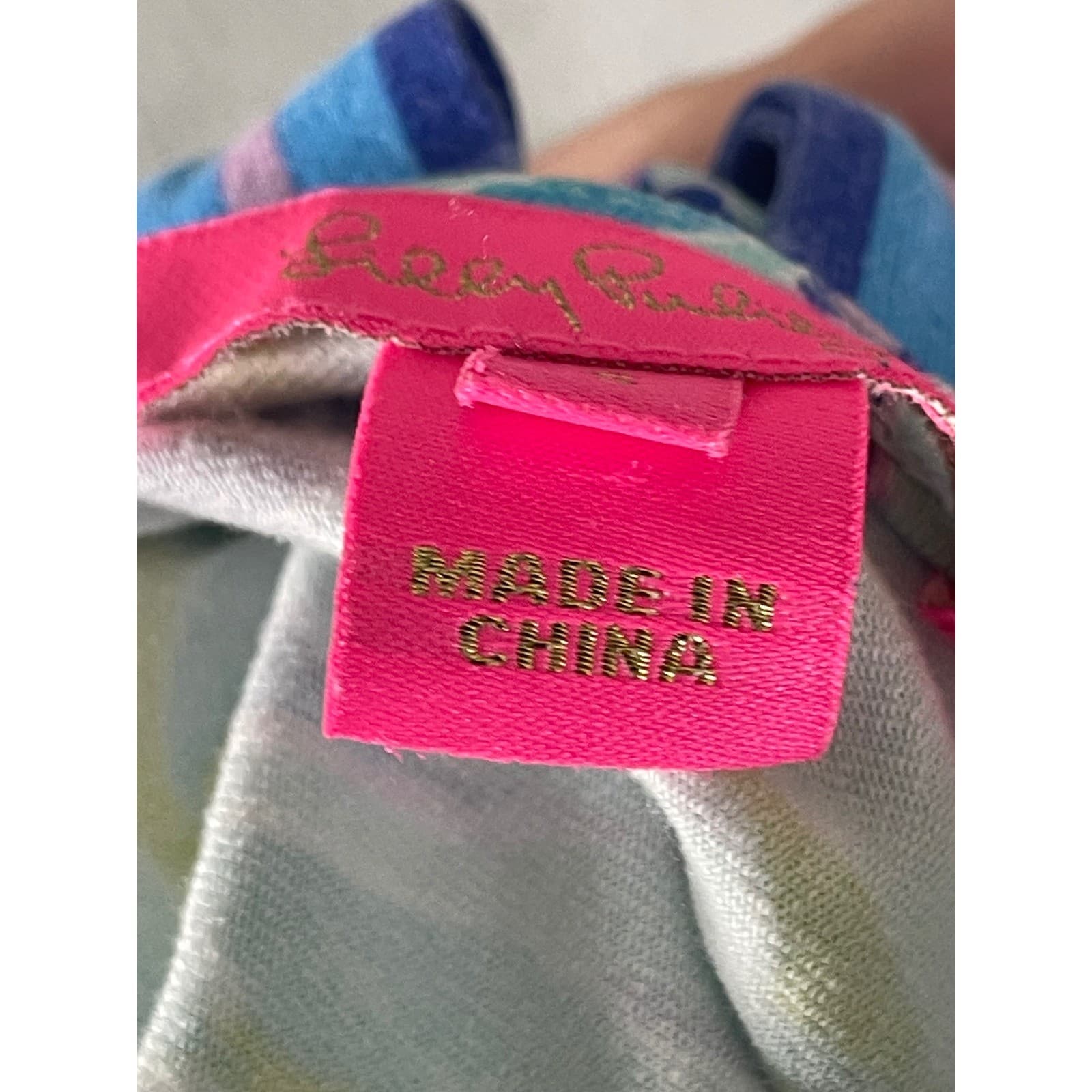 Lilly Pulitzer Sea Isle Tunic Dress Small Blue Pink Flamingo Palm 3/4 Sleeve - Thumbnail 4