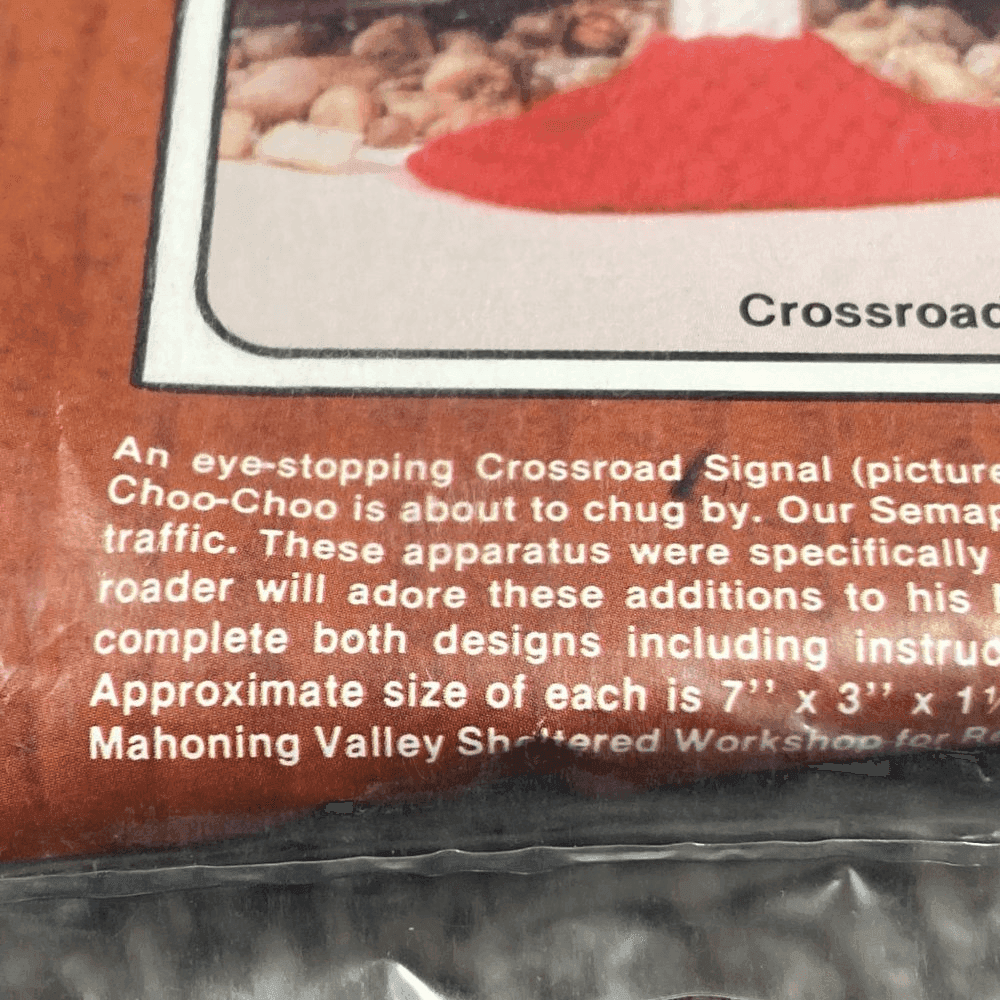 Vintage 1970s Needlepoint Wall Art Railroad Signal Semaphore Framed Textile Art - Thumbnail 7