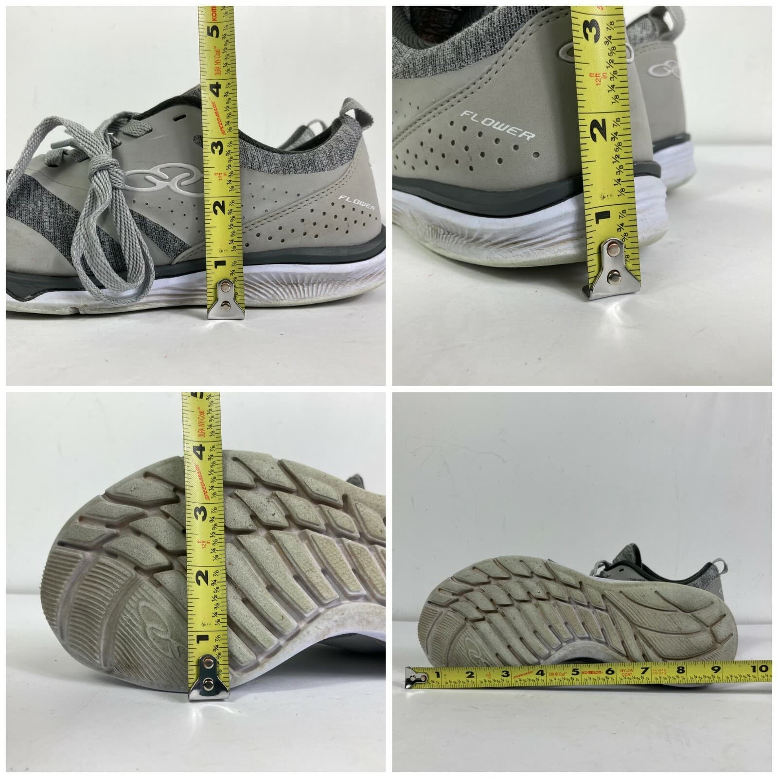 Olympikus Womens Gray Running Shoes Size 6 Grey Lace Up Athletic Sneakers - Thumbnail 12
