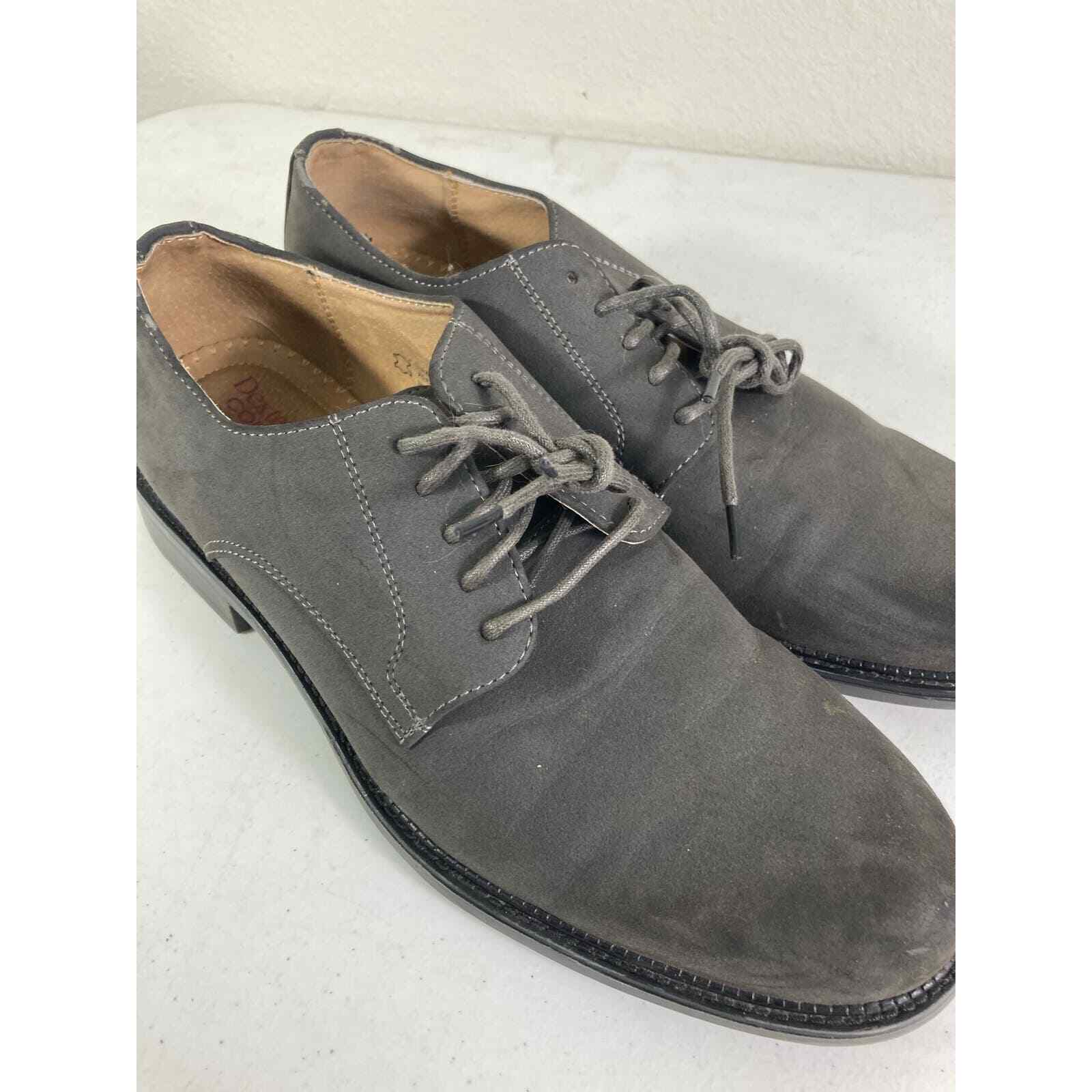 Dexter Comfort Men 9.5 Gray Nubuck Leather Oxford Shoes Memory Foam Grey Derby - Thumbnail 13