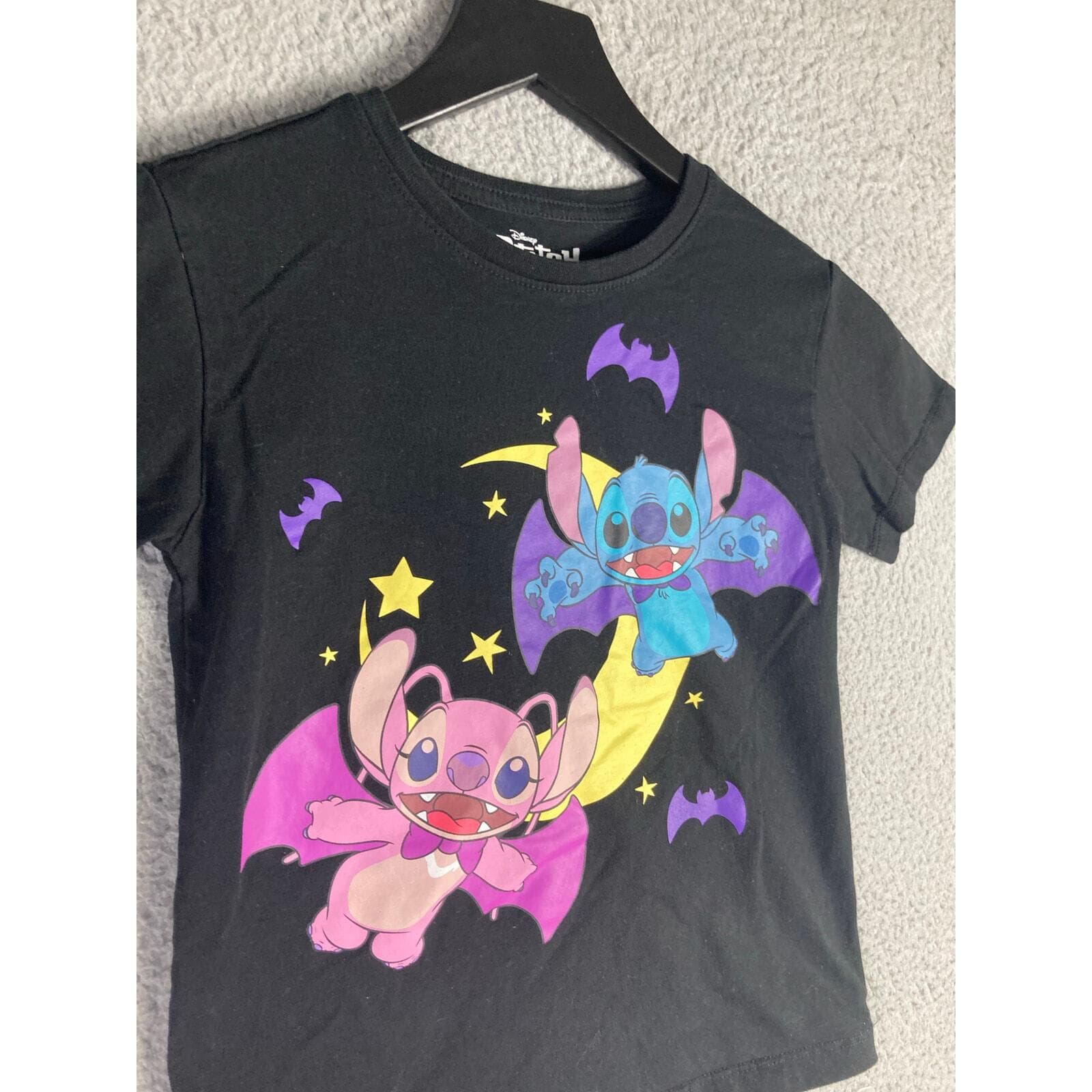 Disney Lilo & Stitch Halloween Kids T-Shirt Black Size Small - Thumbnail 4