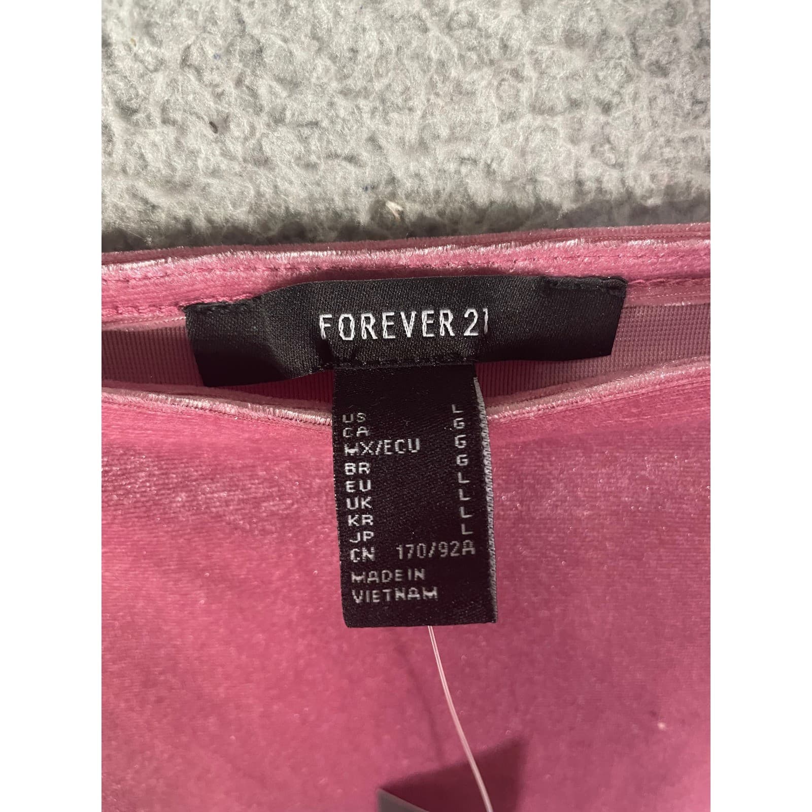 Forever 21 Velvet Bodysuit Womens L Pink Velour Square Neck NWT Top - Thumbnail 6
