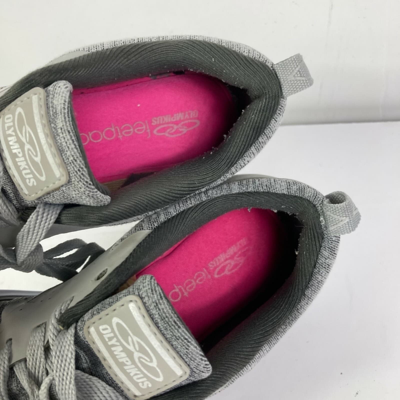 Olympikus Womens Gray Running Shoes Size 6 Grey Lace Up Athletic Sneakers - Thumbnail 4